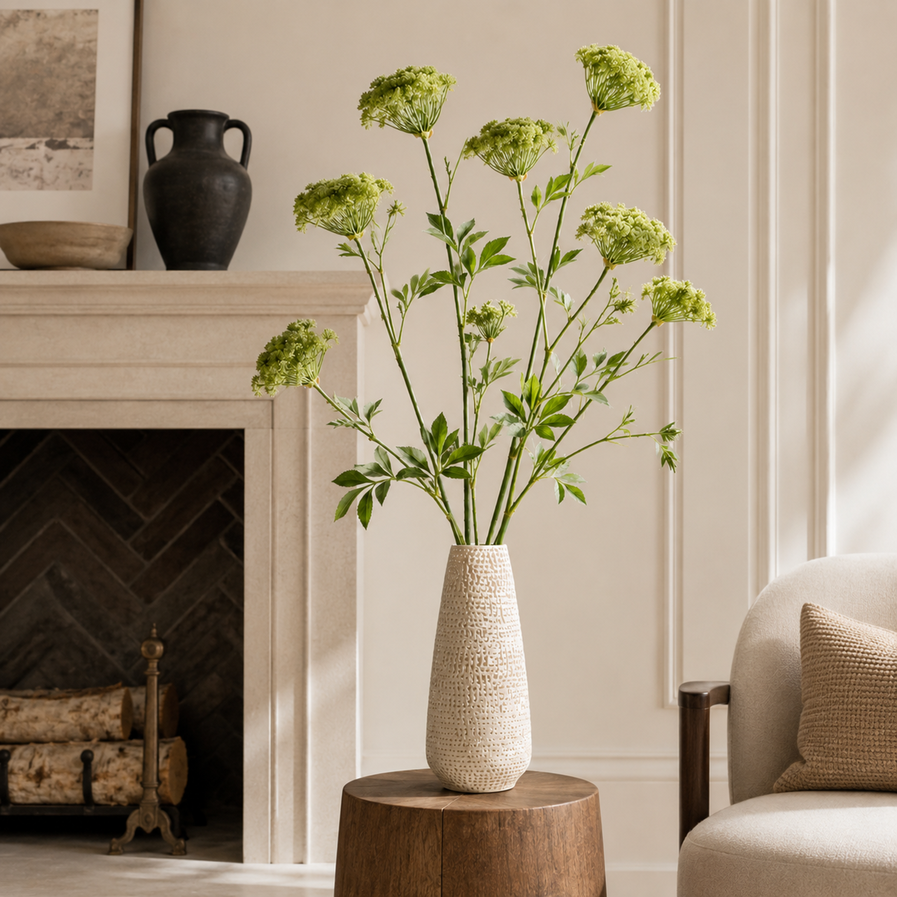 Queen Anne Lace Stem L88.9 cm