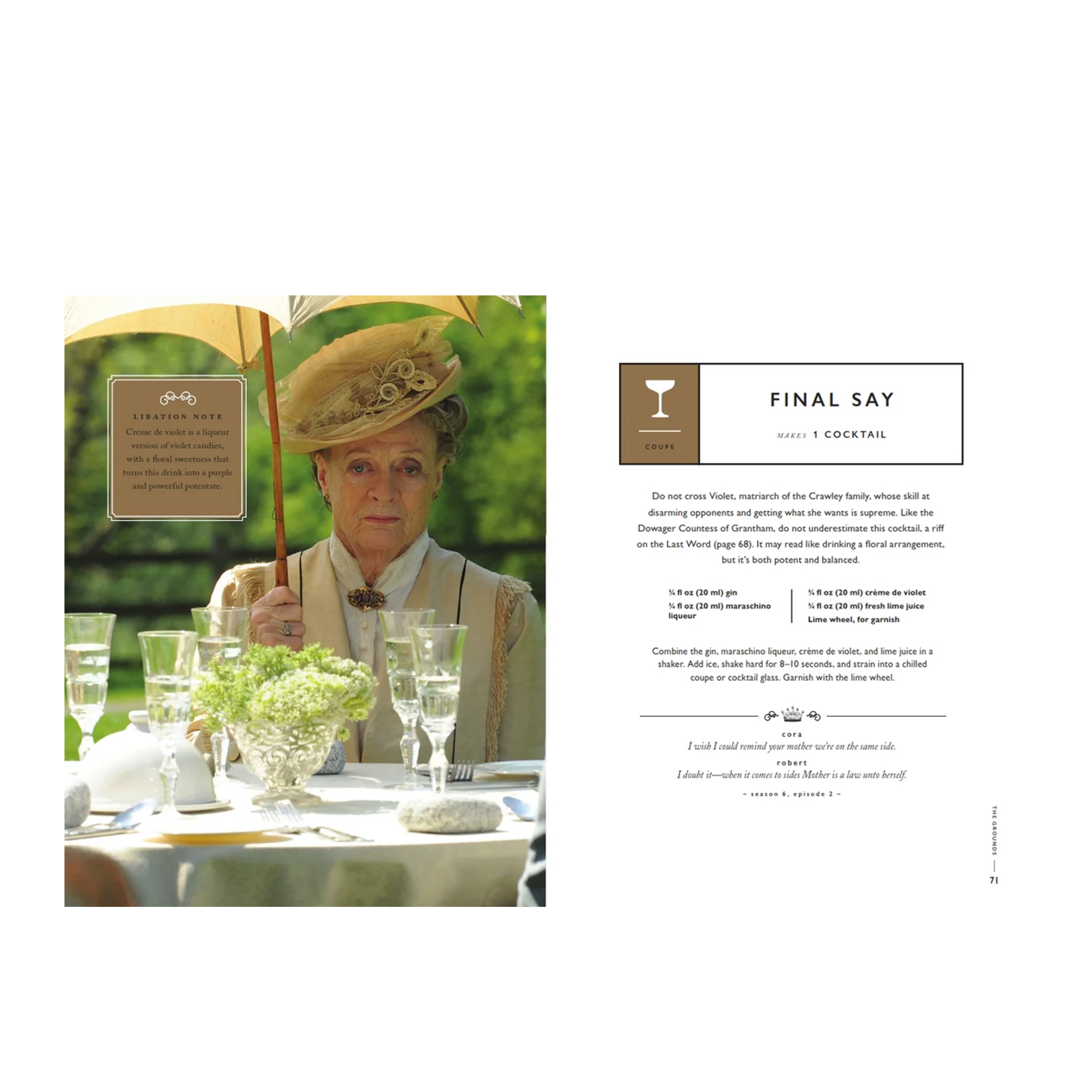 Downton Abbey Cocktail Book