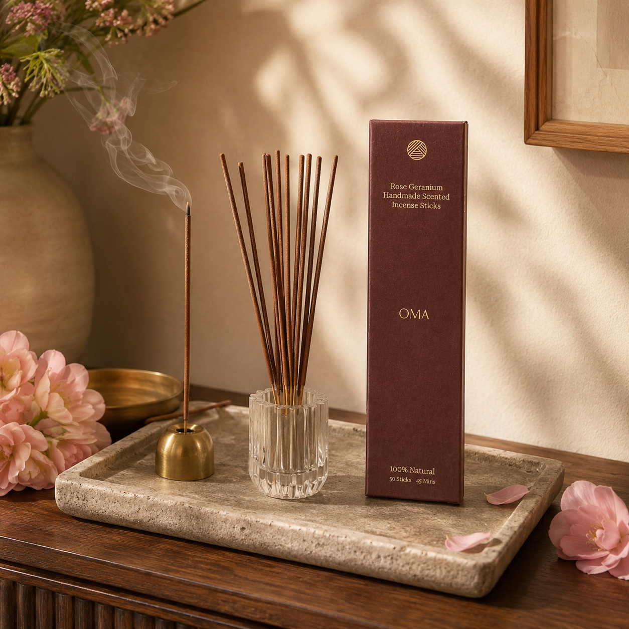 Rose Geranium Incense Sticks S/50