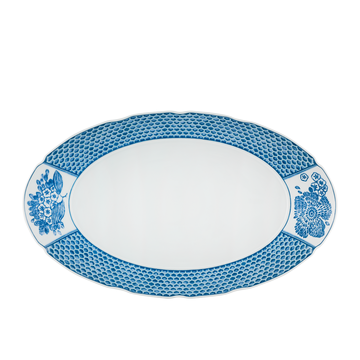 Coralina Blue Oval Platter