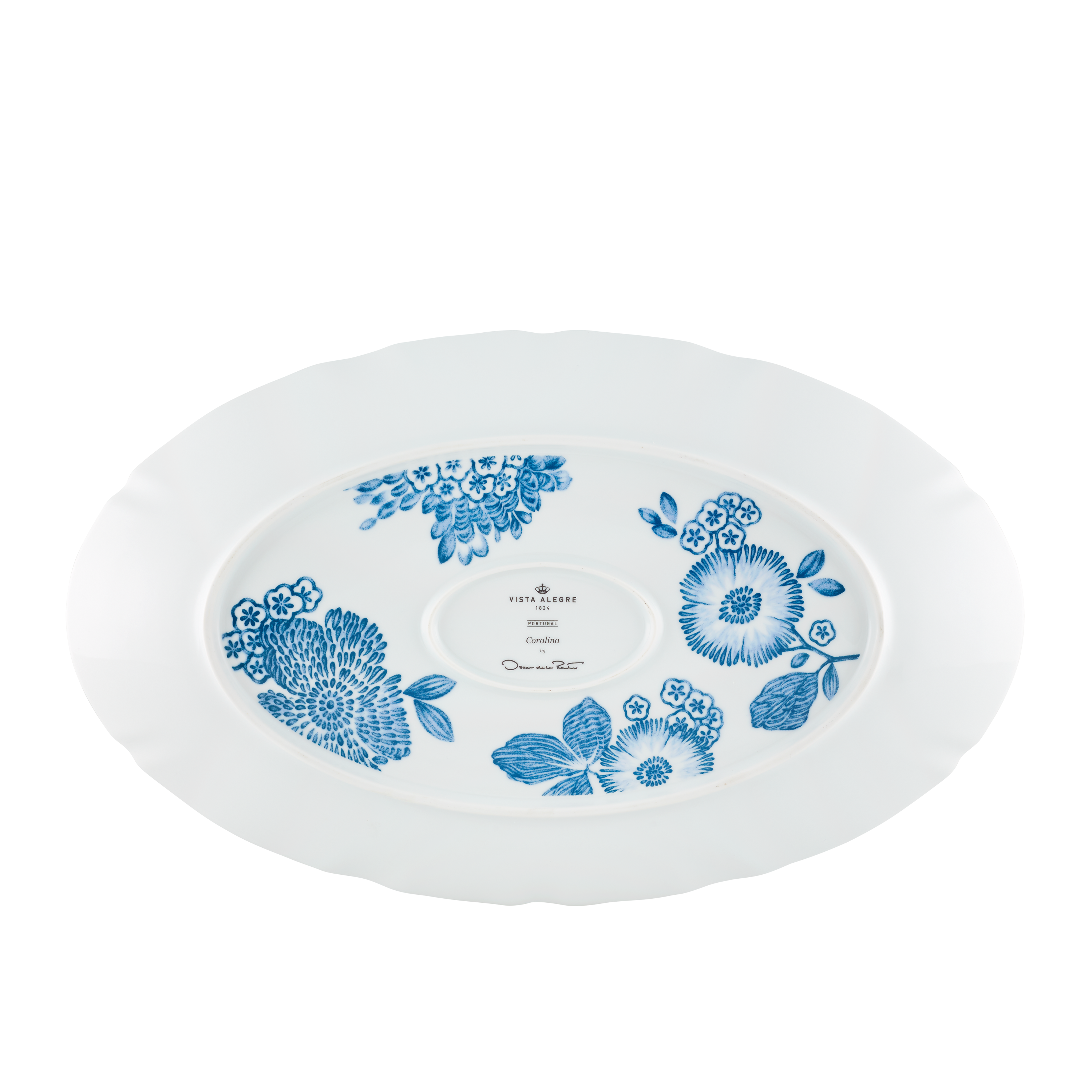 Coralina Blue Oval Platter