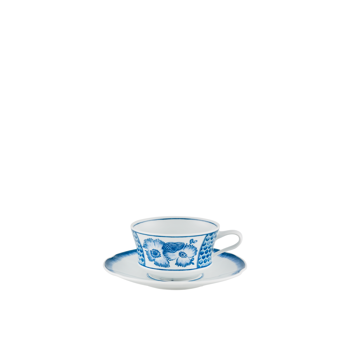 Coralina Blue Tea Cup and Saucer