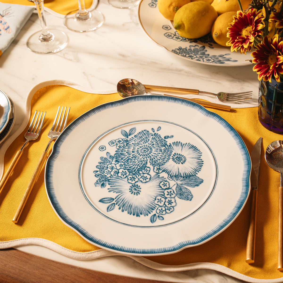 Coralina Blue Dinner Plate
