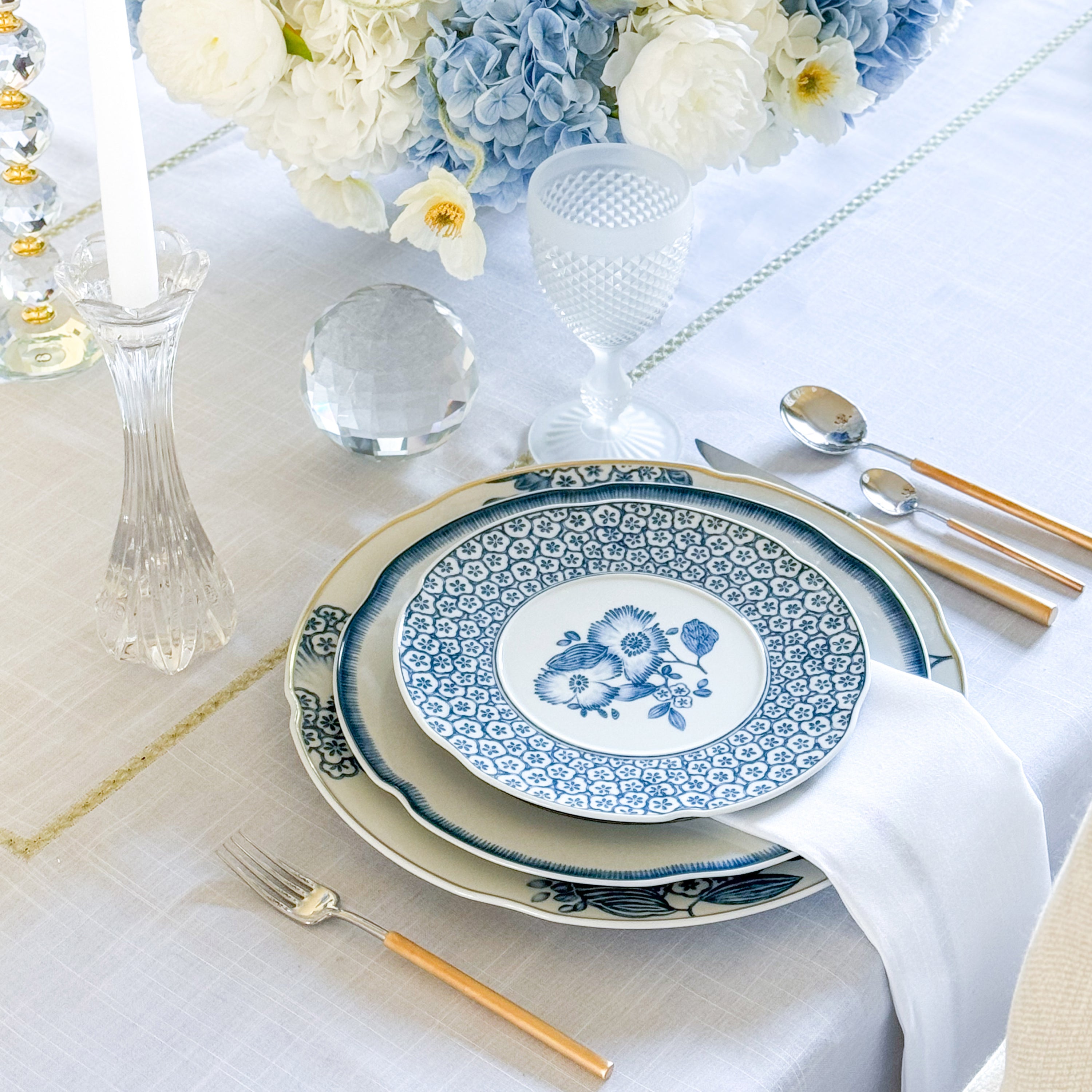 Coralina Blue Dessert Plate