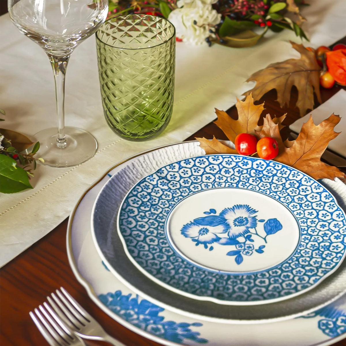 Coralina Blue Dessert Plate