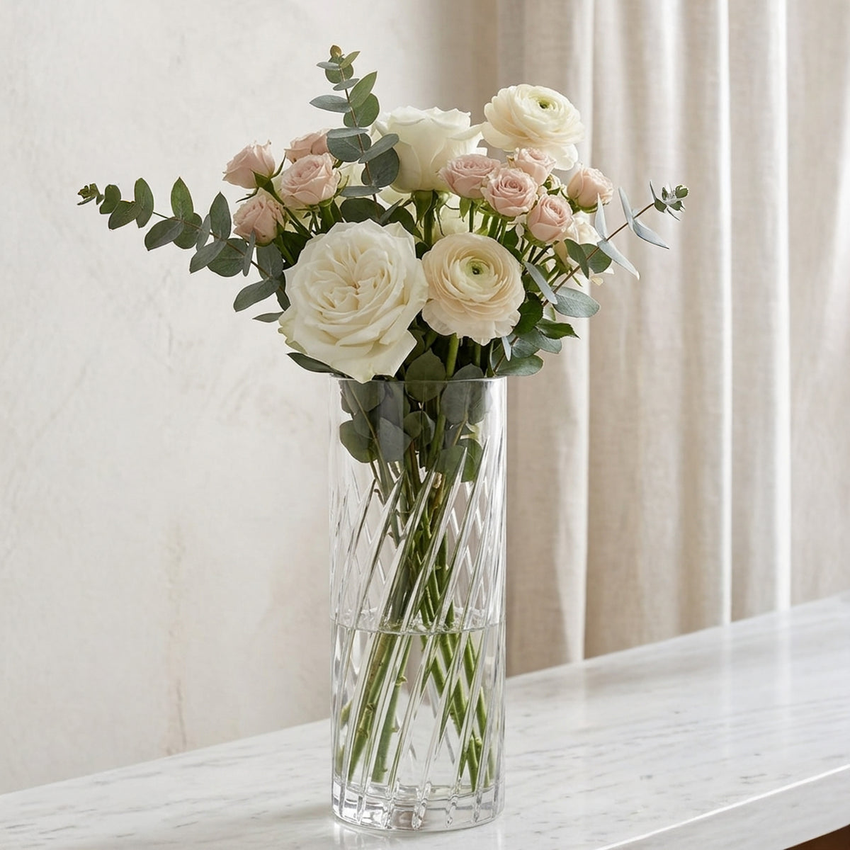 Crystal Garden Vase Lotus