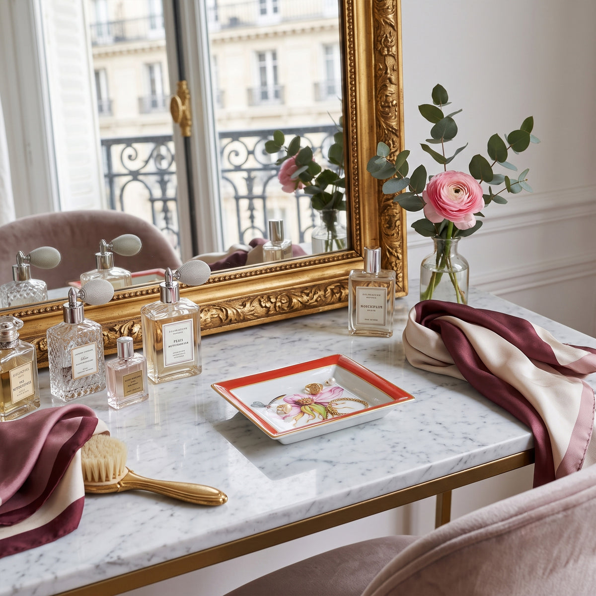 Natura Small Square Tray Cascais Rose