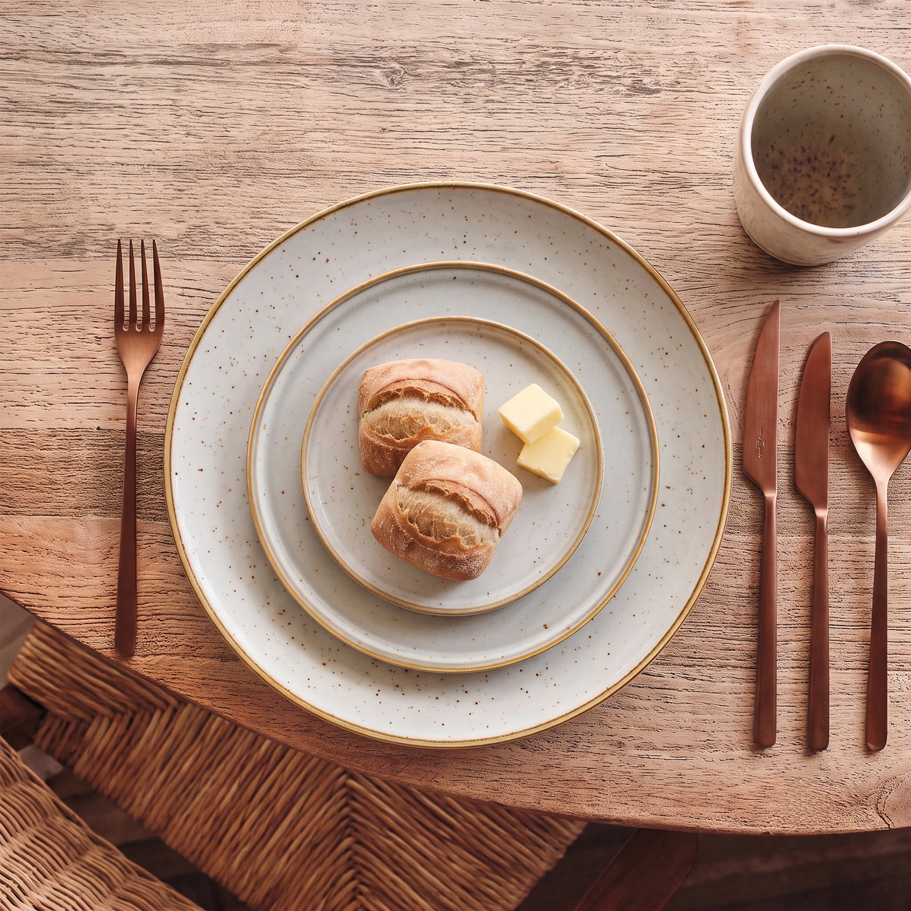 Gold Stone Bread & Butter Plate
