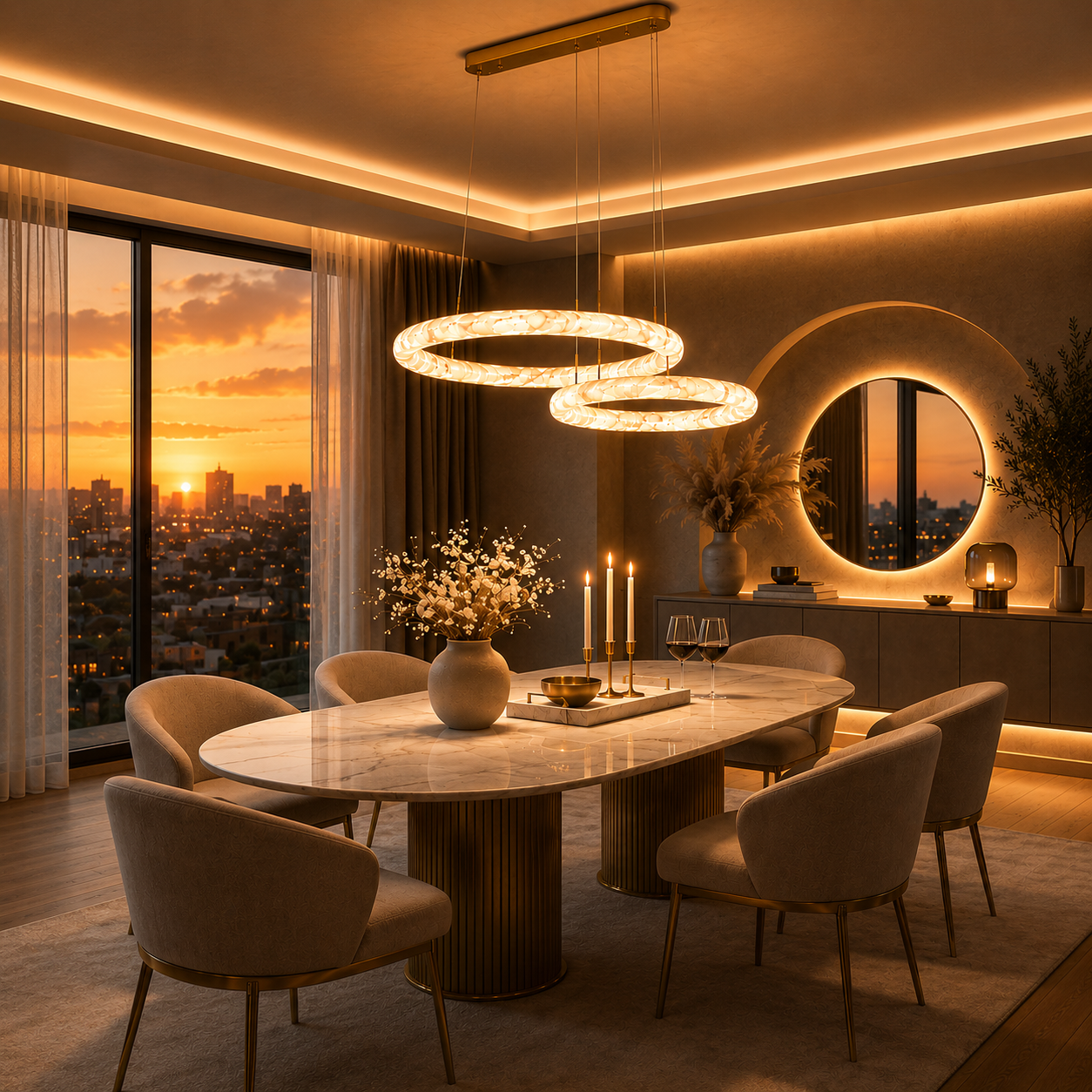 Duo Chandelier