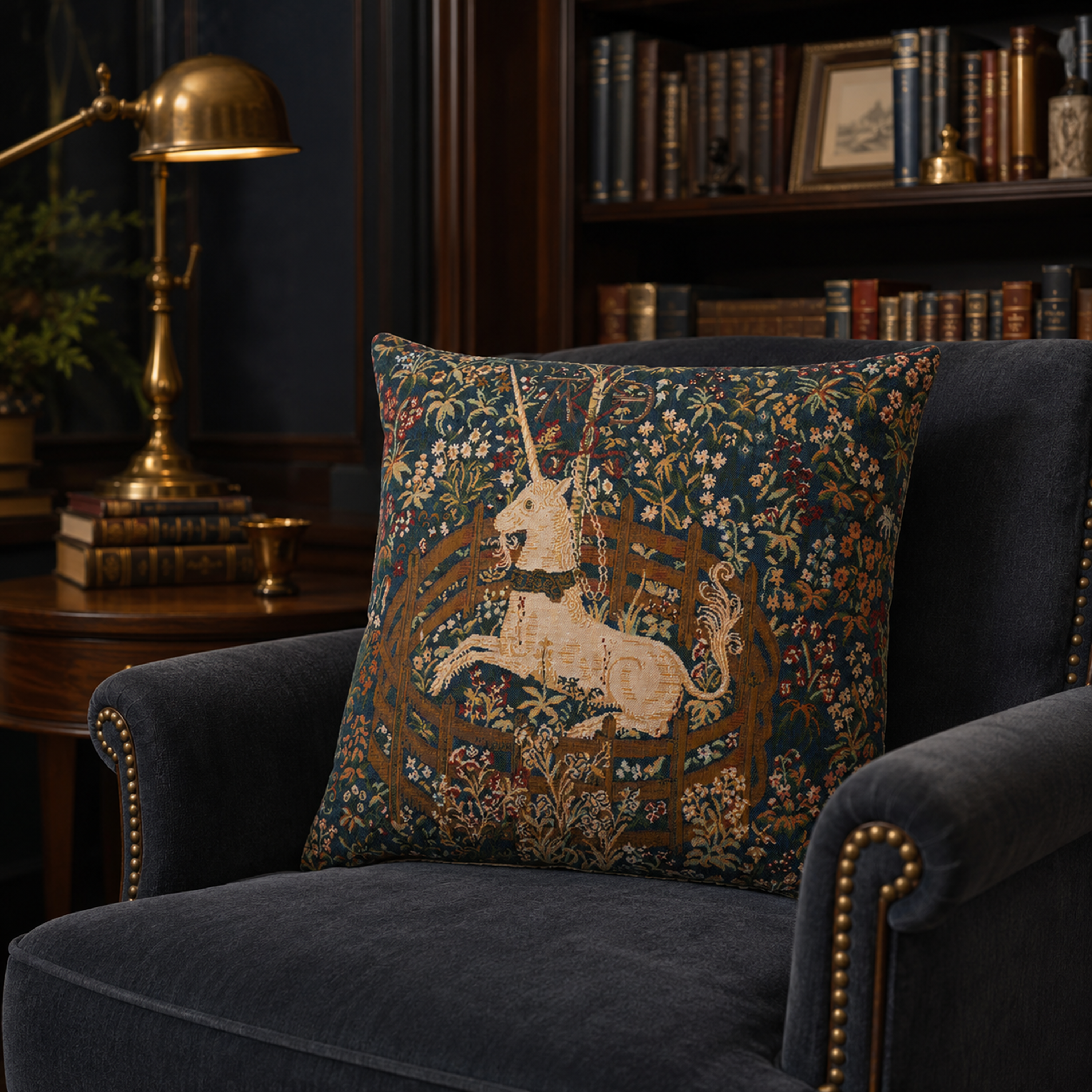 Licorne captive Decorative Cushion