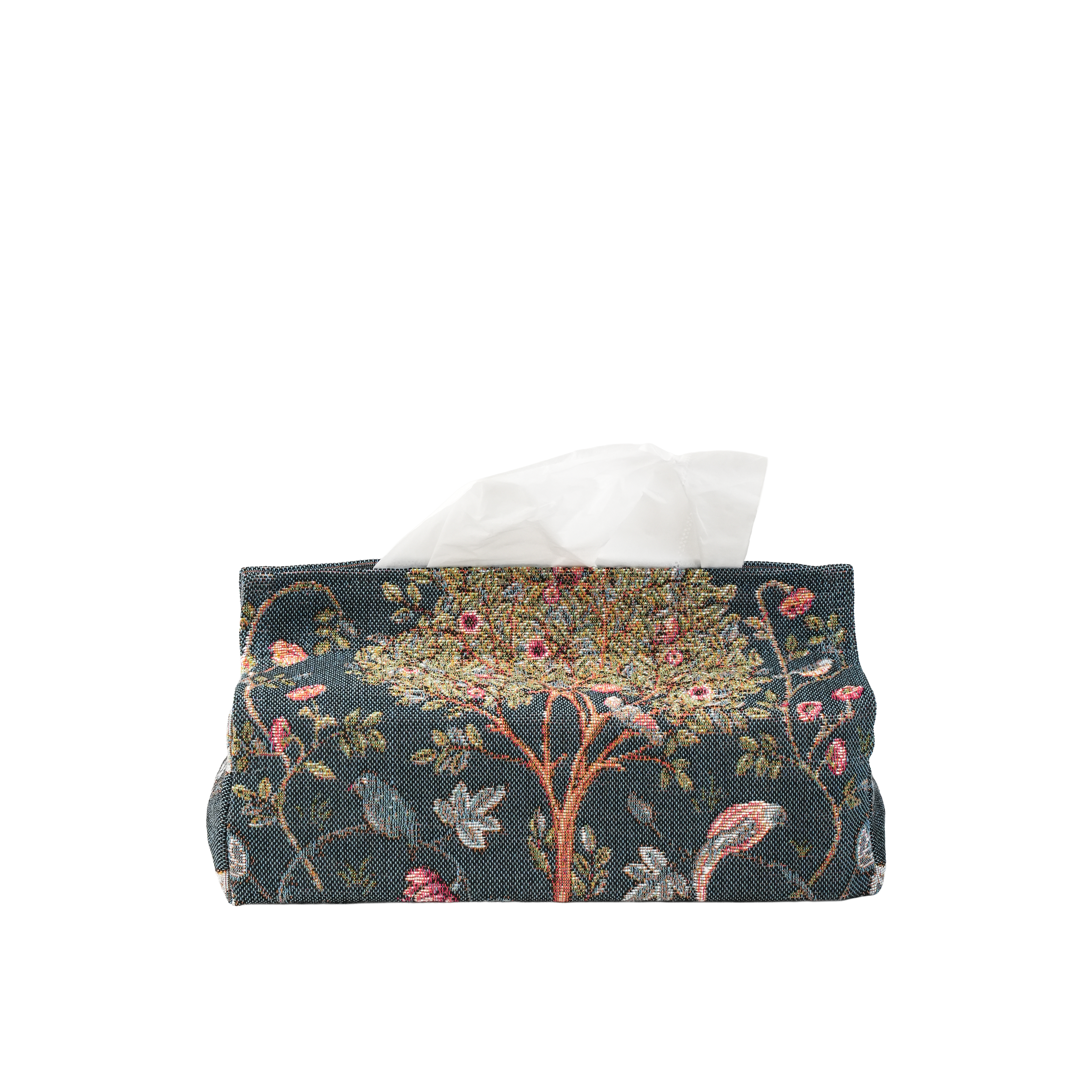 Kelmscott tree Tissue Box Navy