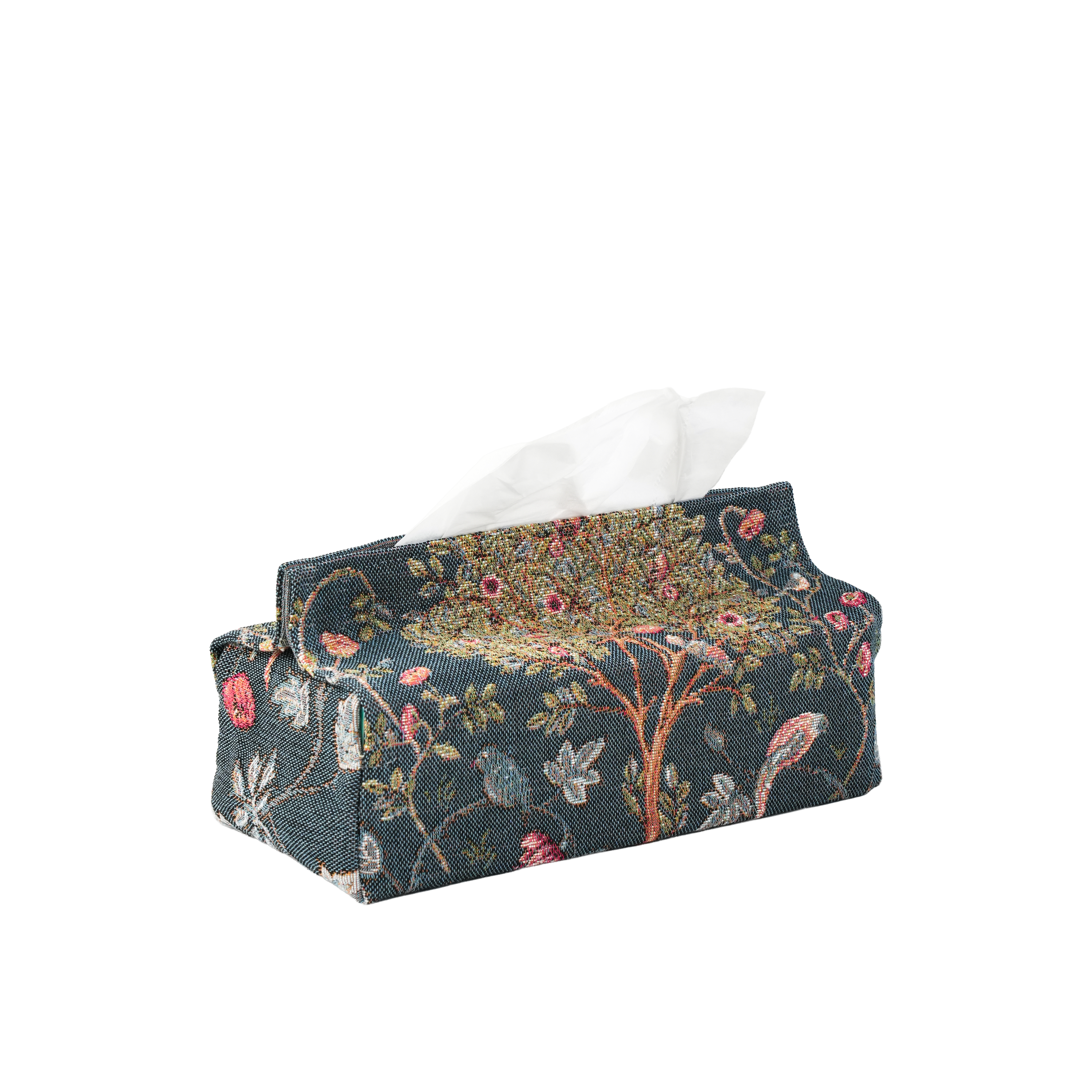 Kelmscott tree Tissue Box Navy
