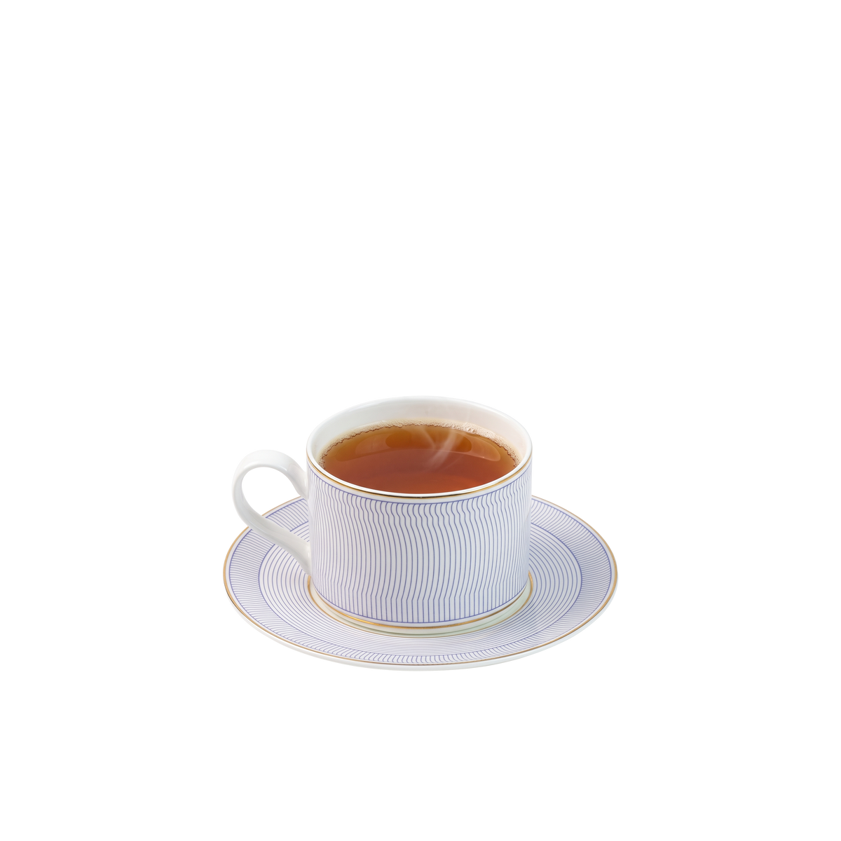 Purple Line Tea Cup & Saucer S/2