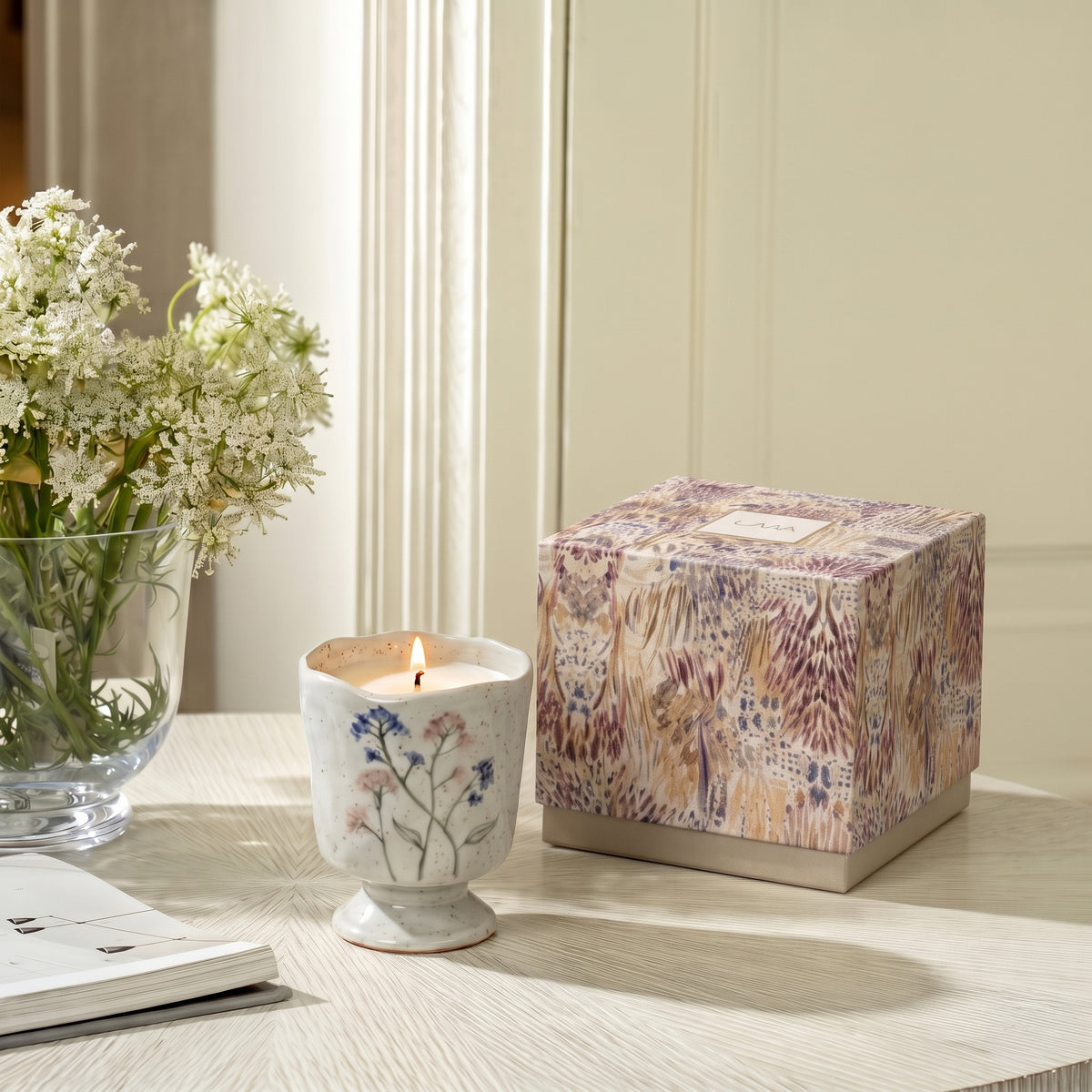 Meadow Footed Scented Candle Jar