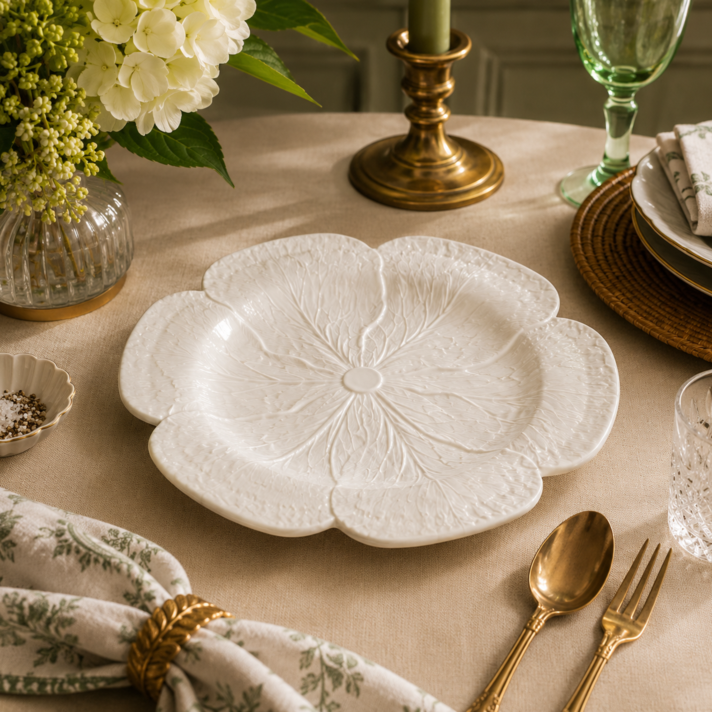 Cabbage Round Serving platter