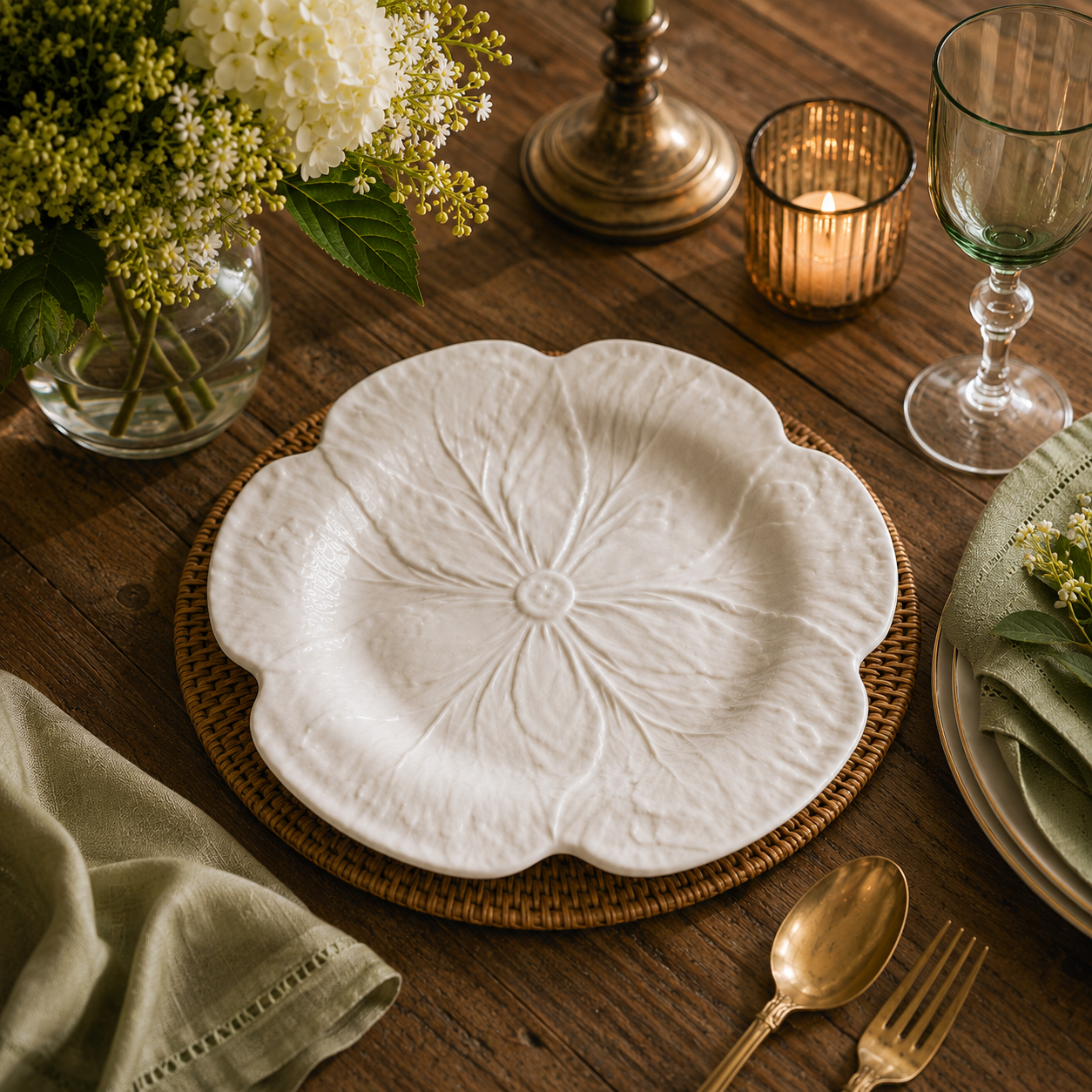 Cabbage Round Serving platter