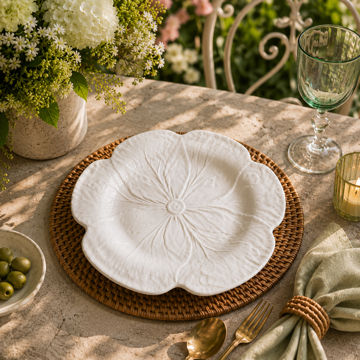Cabbage Round Serving platter