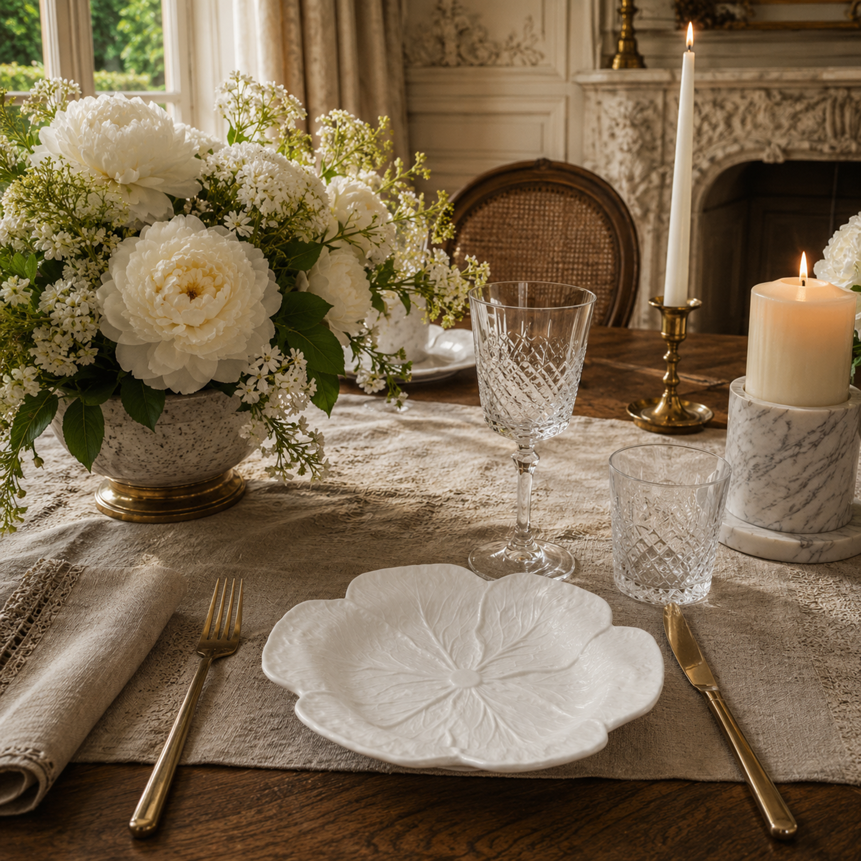 Cabbage Dinner Plate White