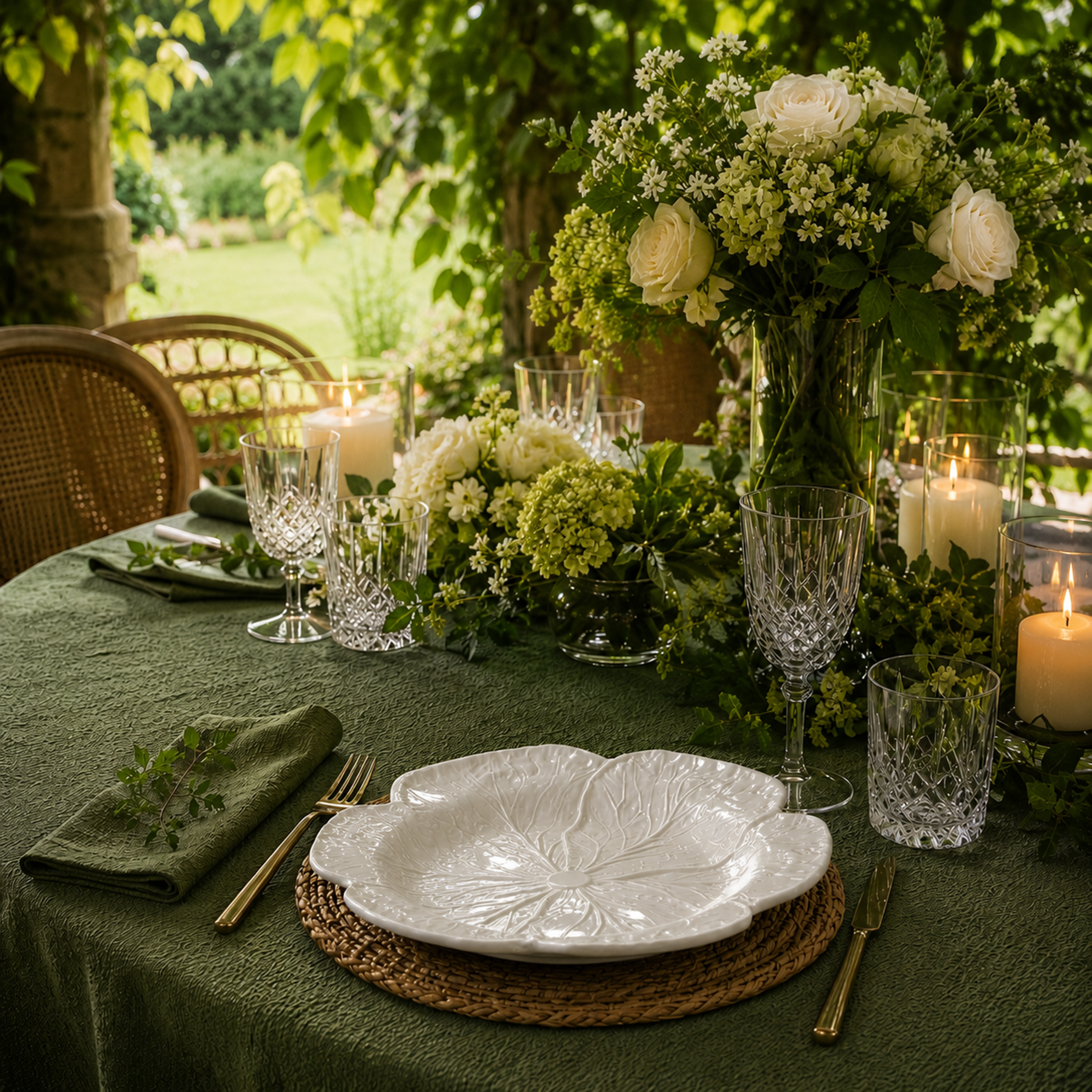 Cabbage Dinner Plate White