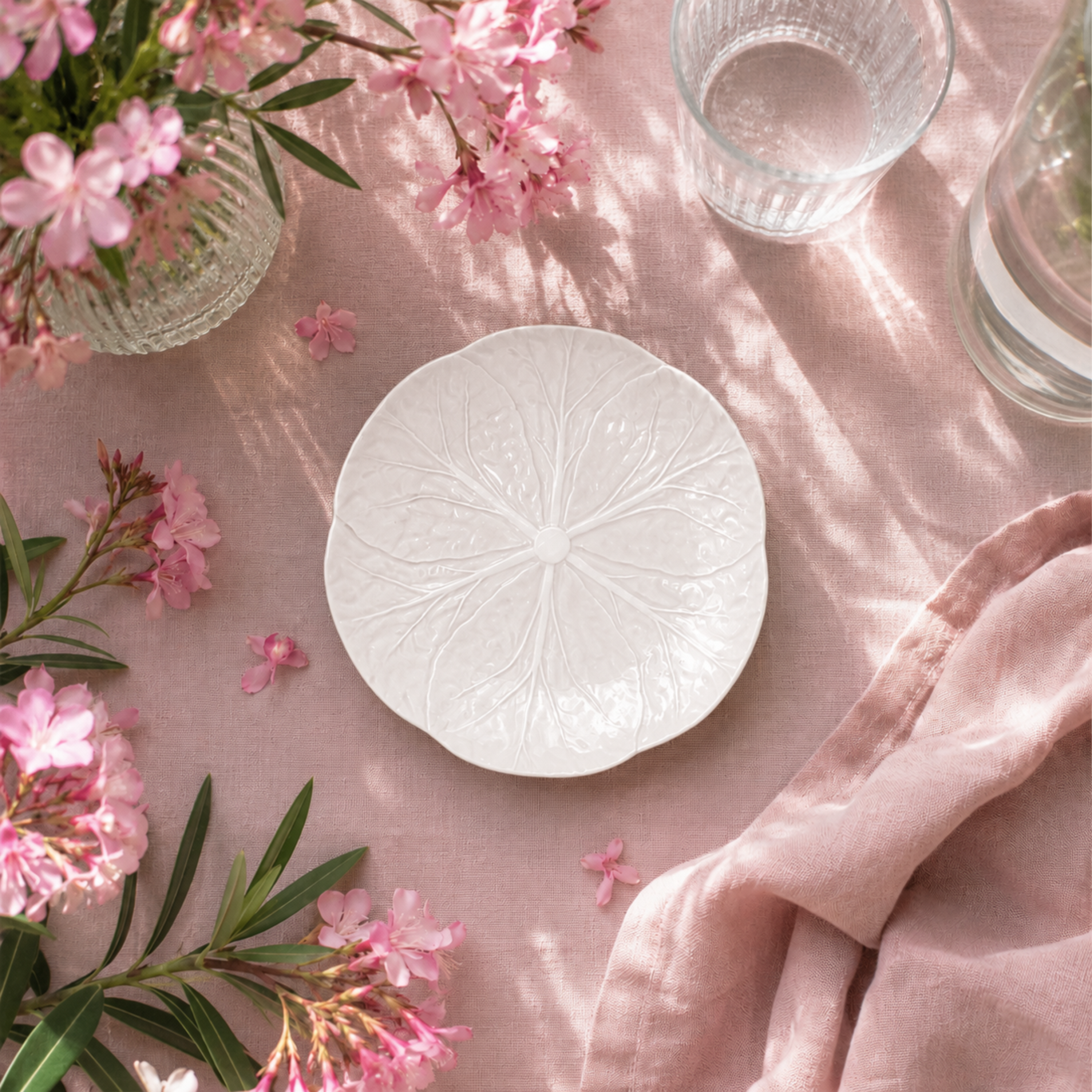 Cabbage Salad Plate White