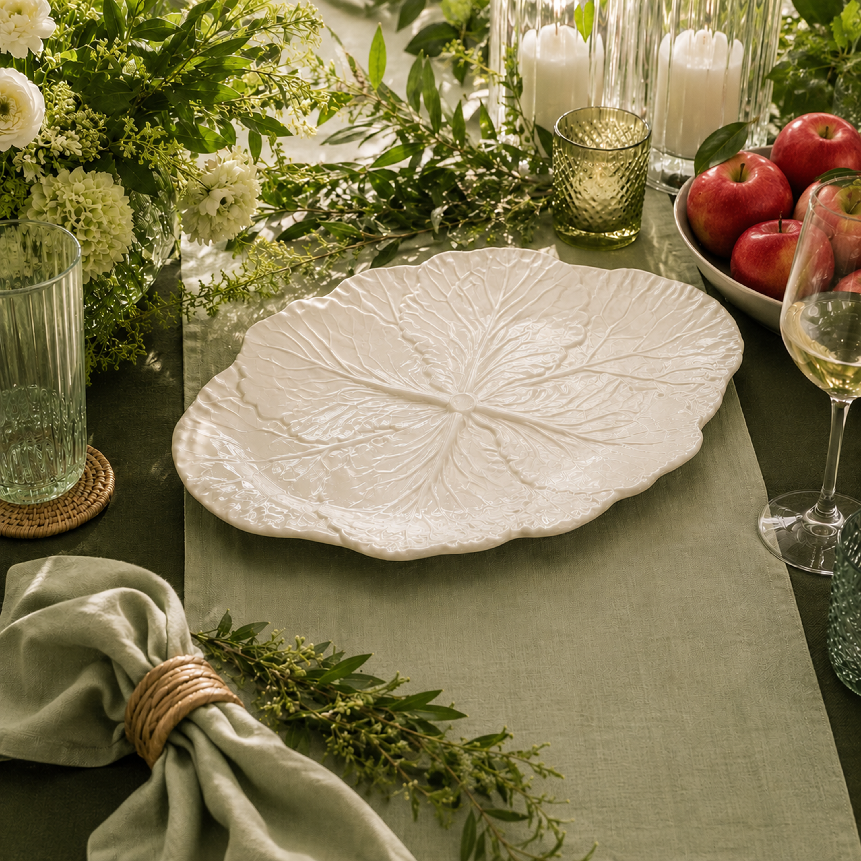 Cabbage Oval Serving Platter