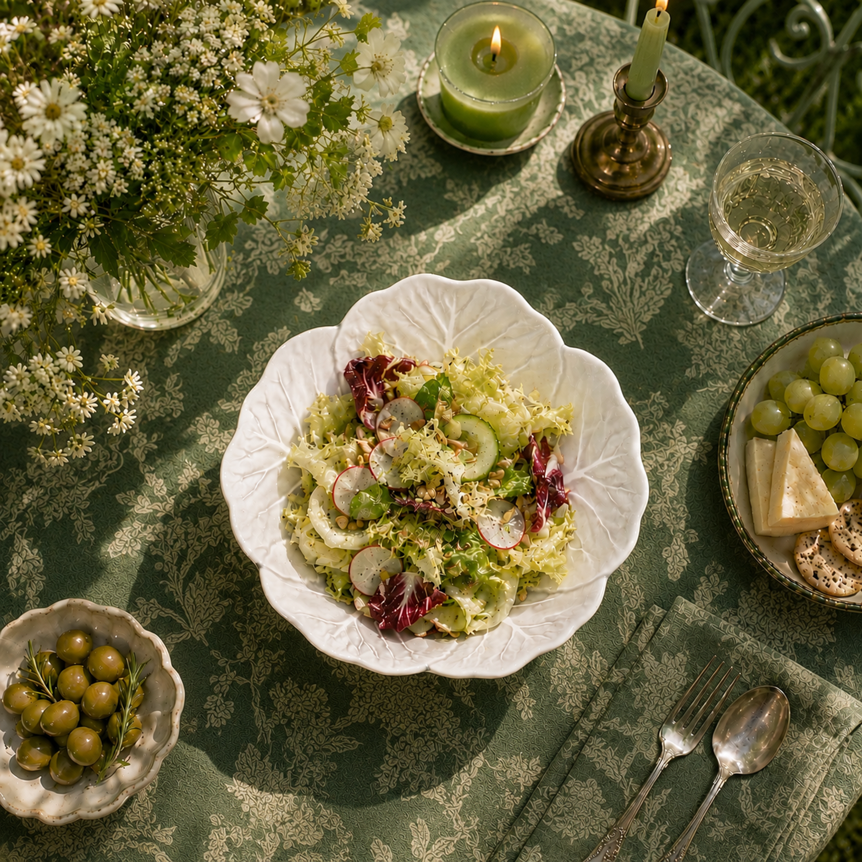 Cabbage Salad Bowl White