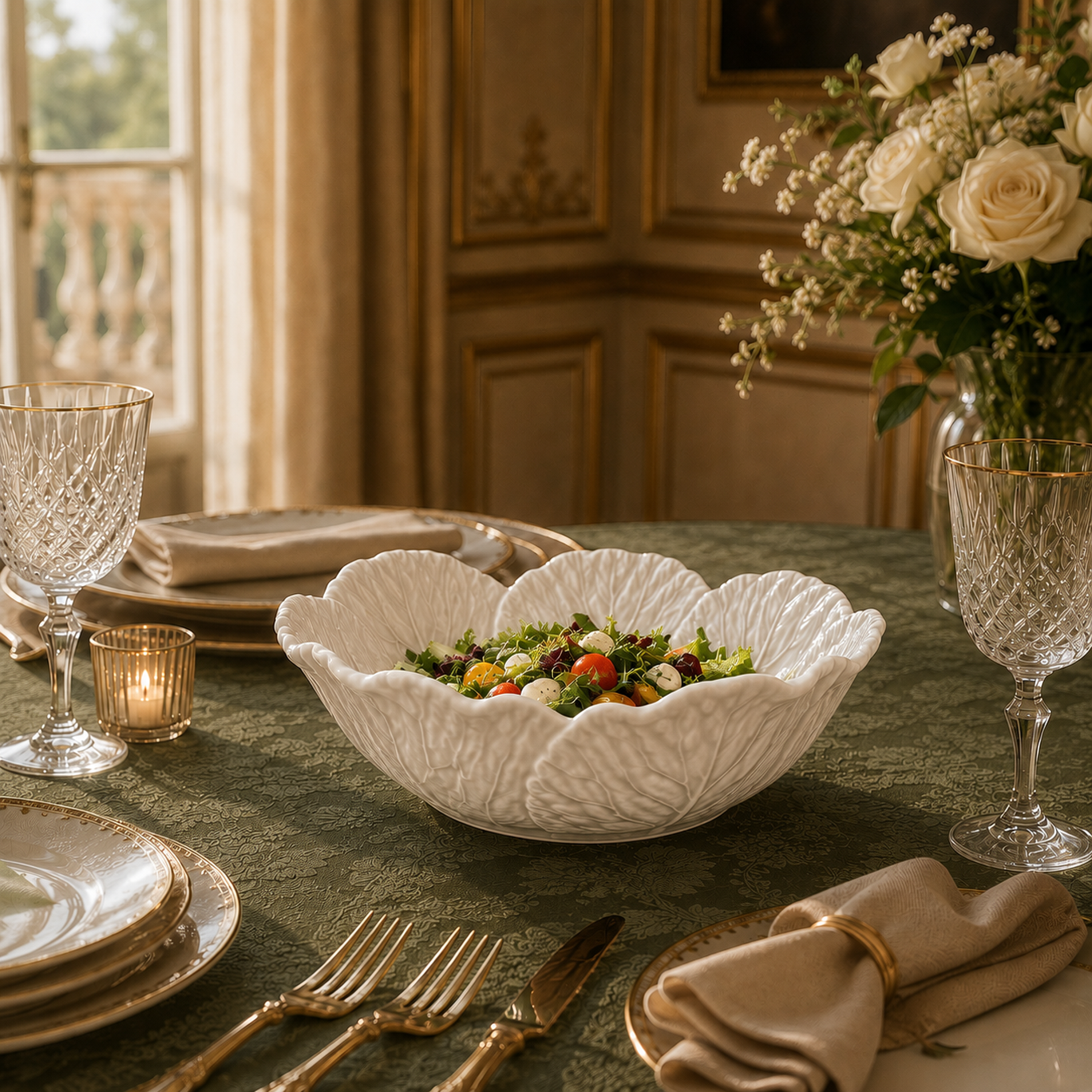 Cabbage Salad Bowl White