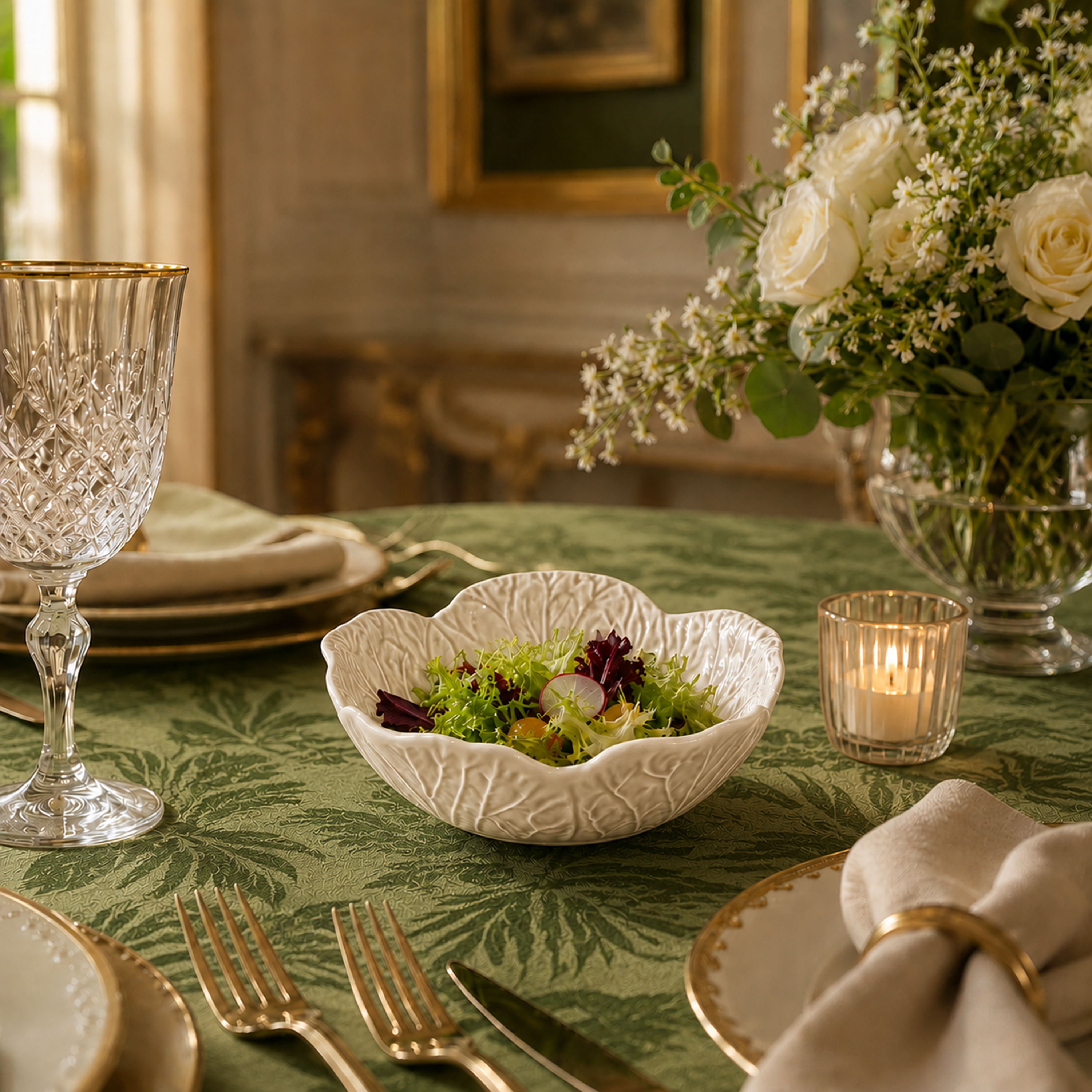 Cabbage Salad Bowl White