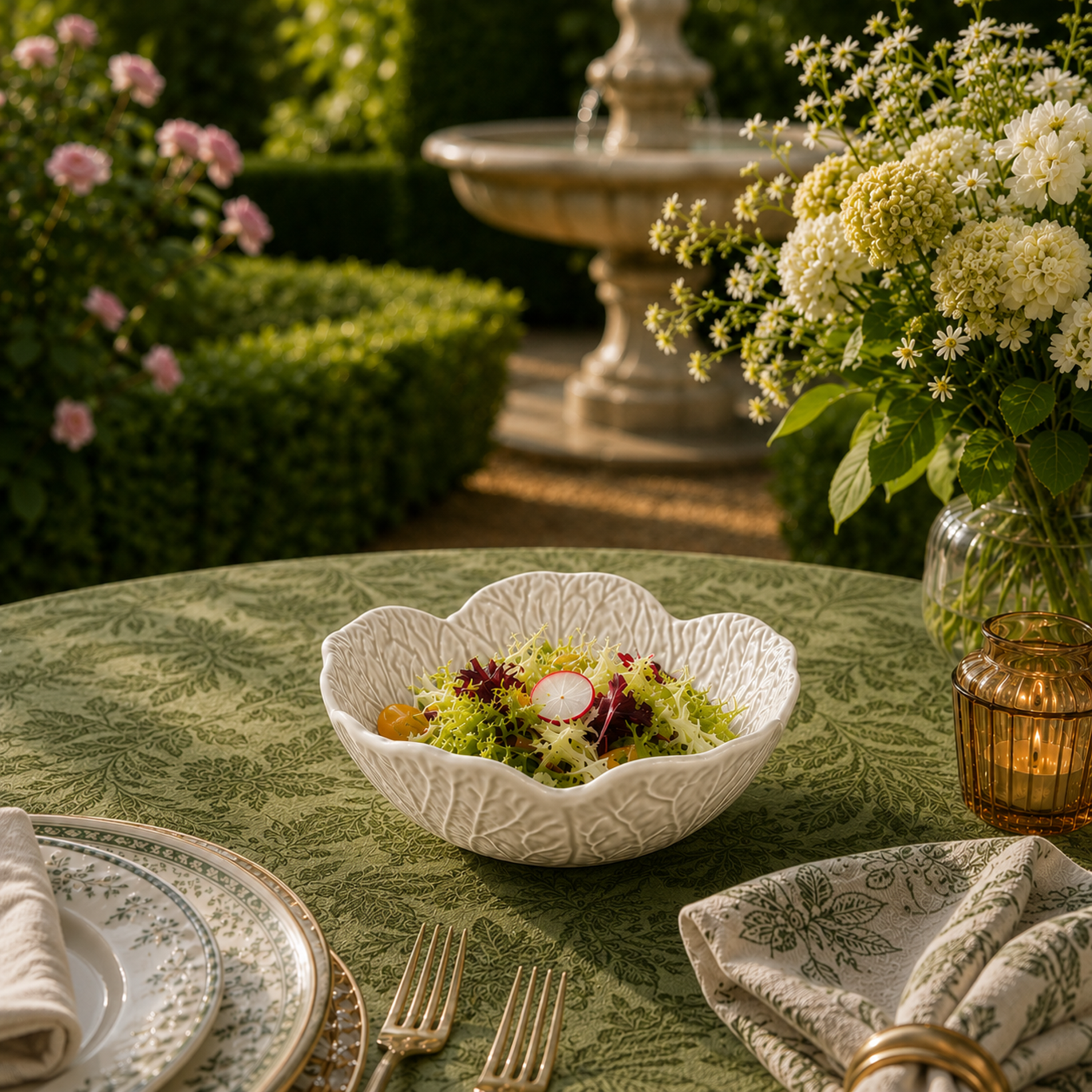 Cabbage Salad Bowl White