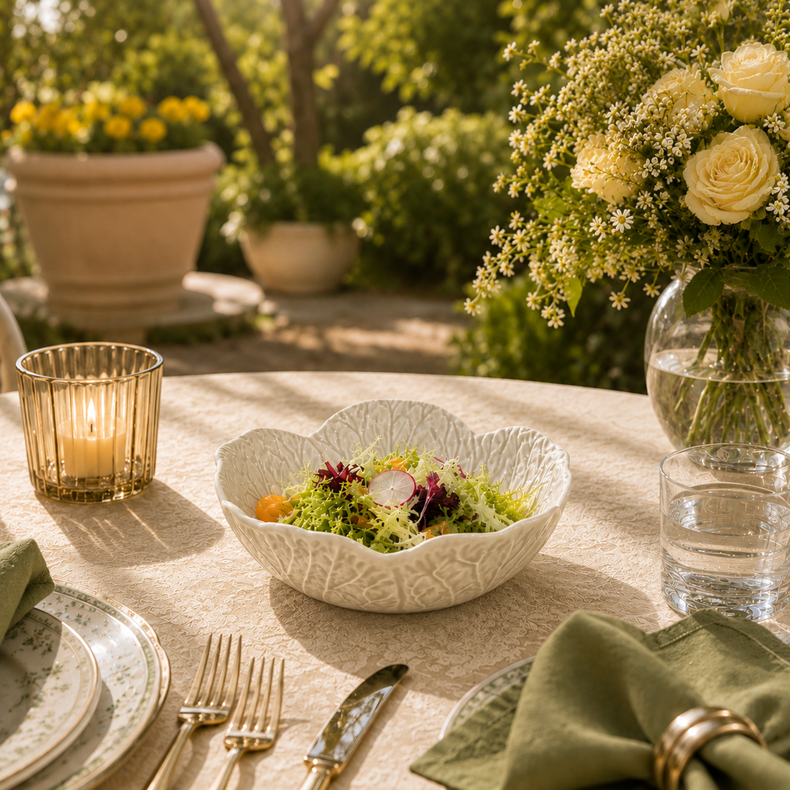 Cabbage Salad Bowl White