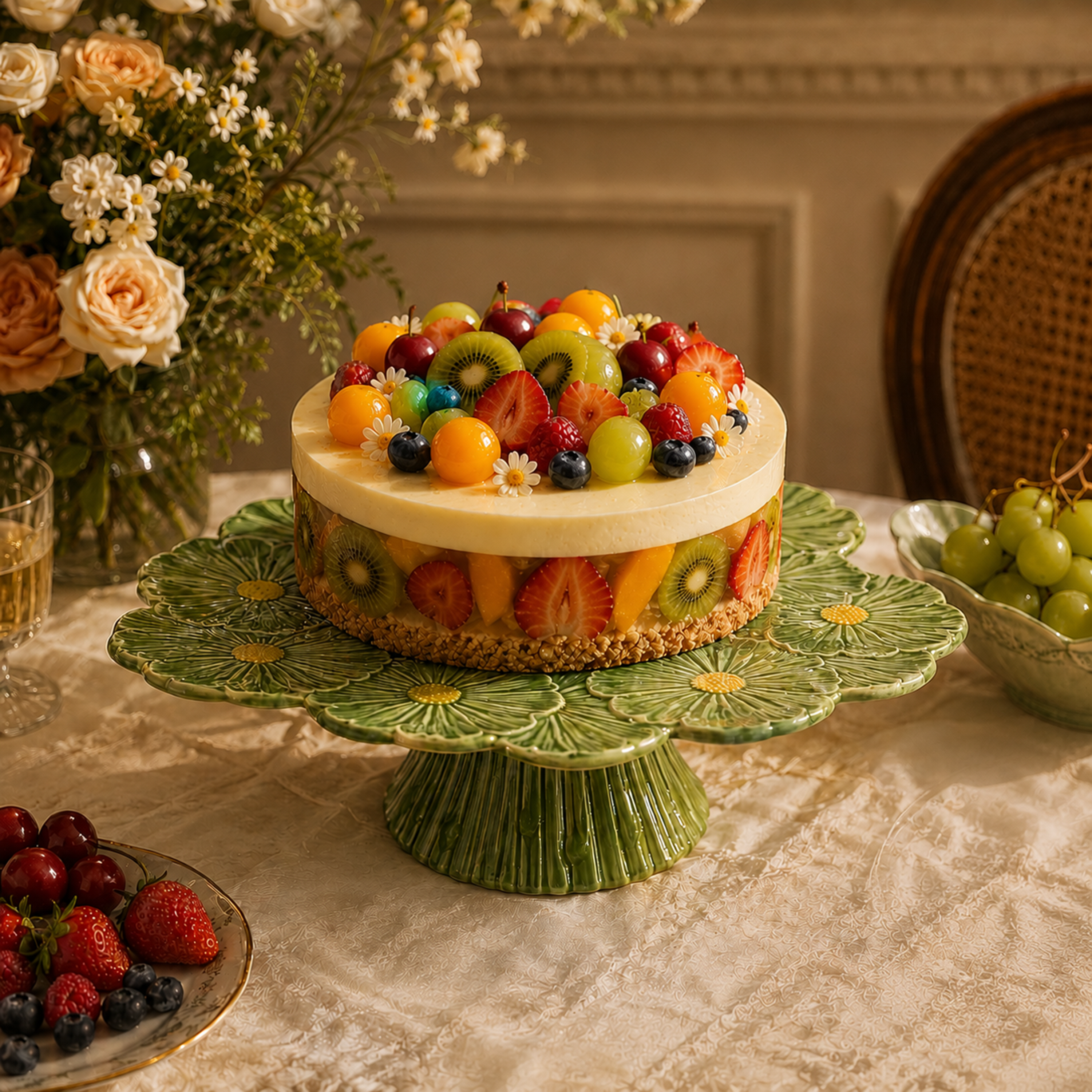 Maria Flor Cake Stand Green