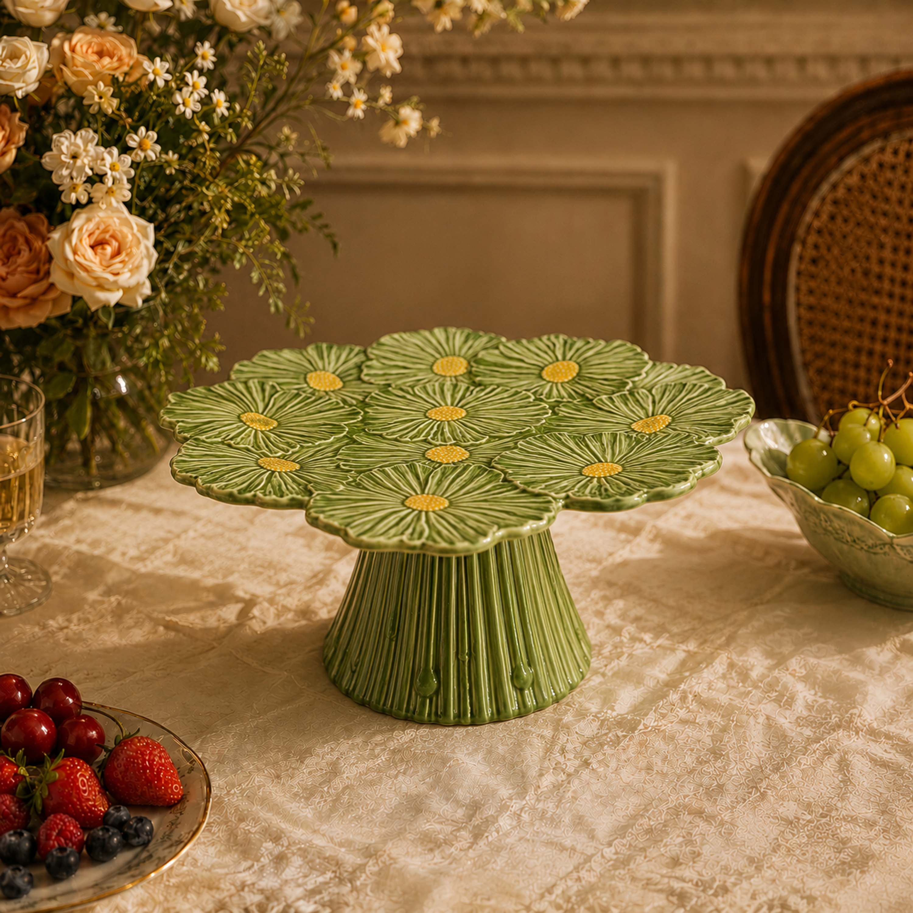 Maria Flor Cake Stand Green