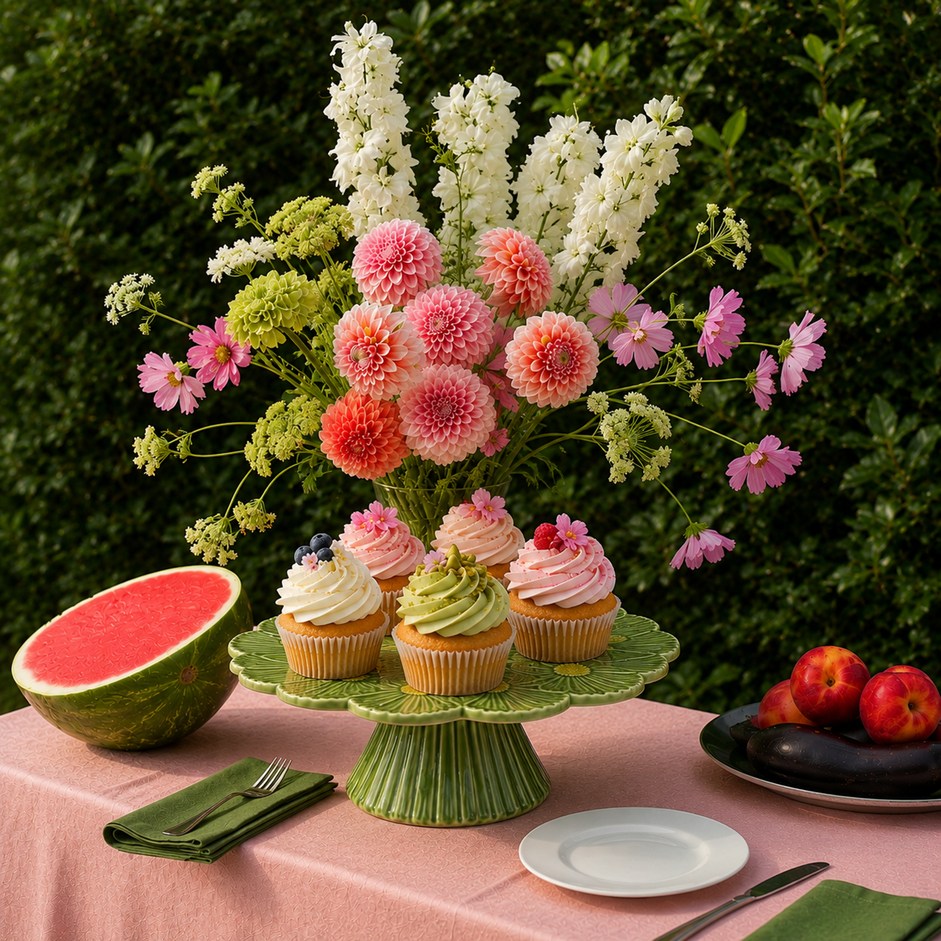 Maria Flor Cake Stand Green