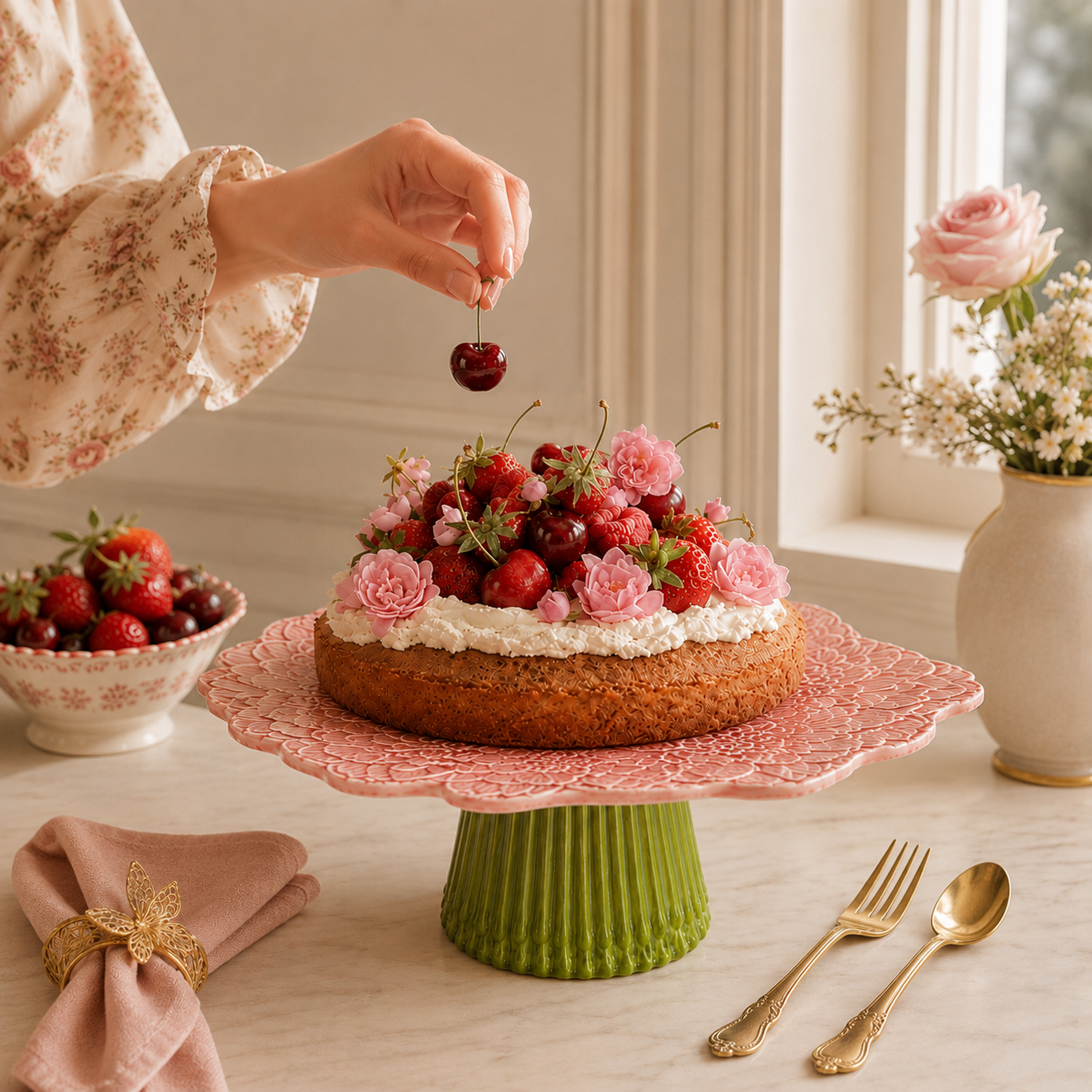Maria Flor Cake Stand Pink