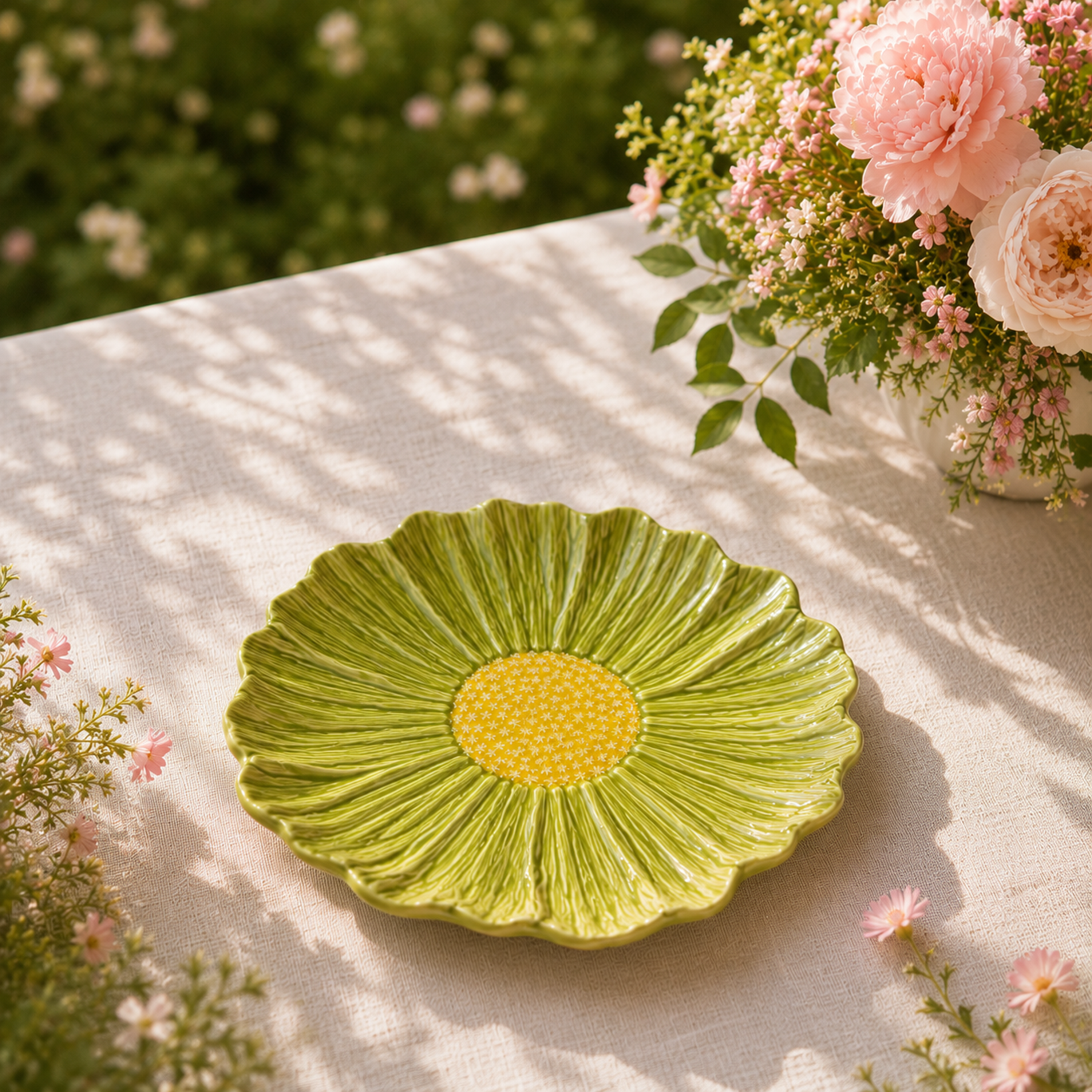 Maria Flor Dessert Plate Green