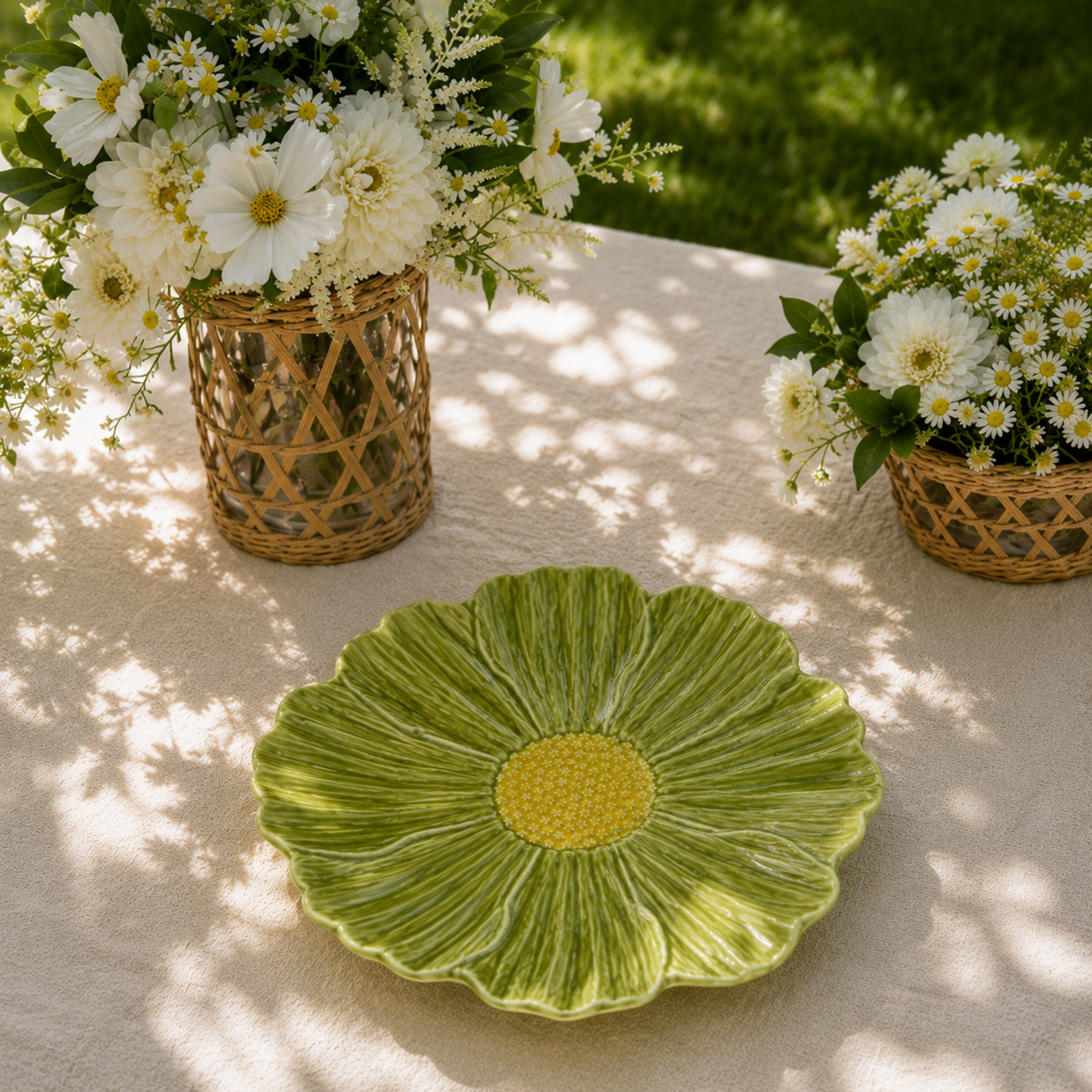 Maria Flor Dessert Plate Green
