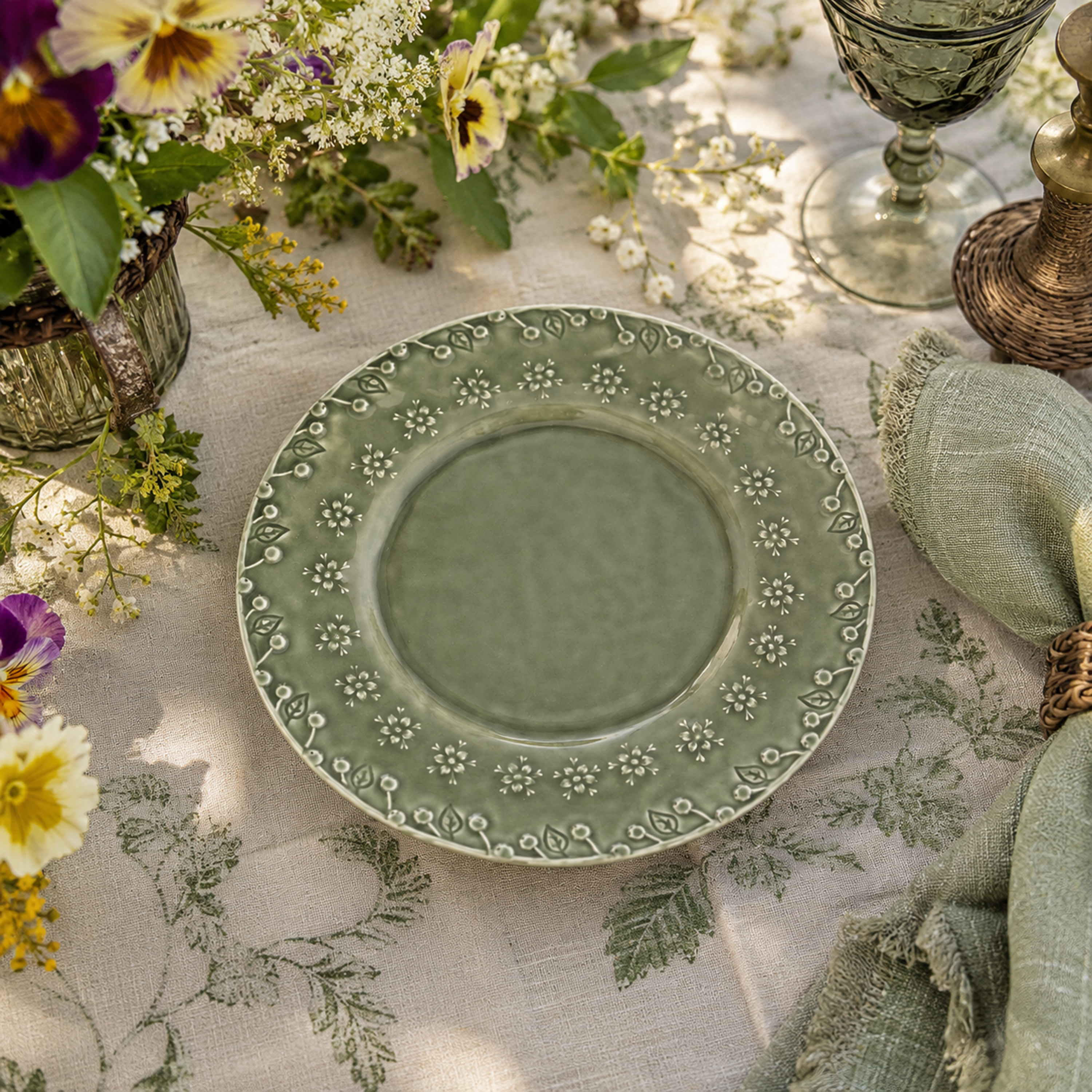 Flora Dessert Plate Grey