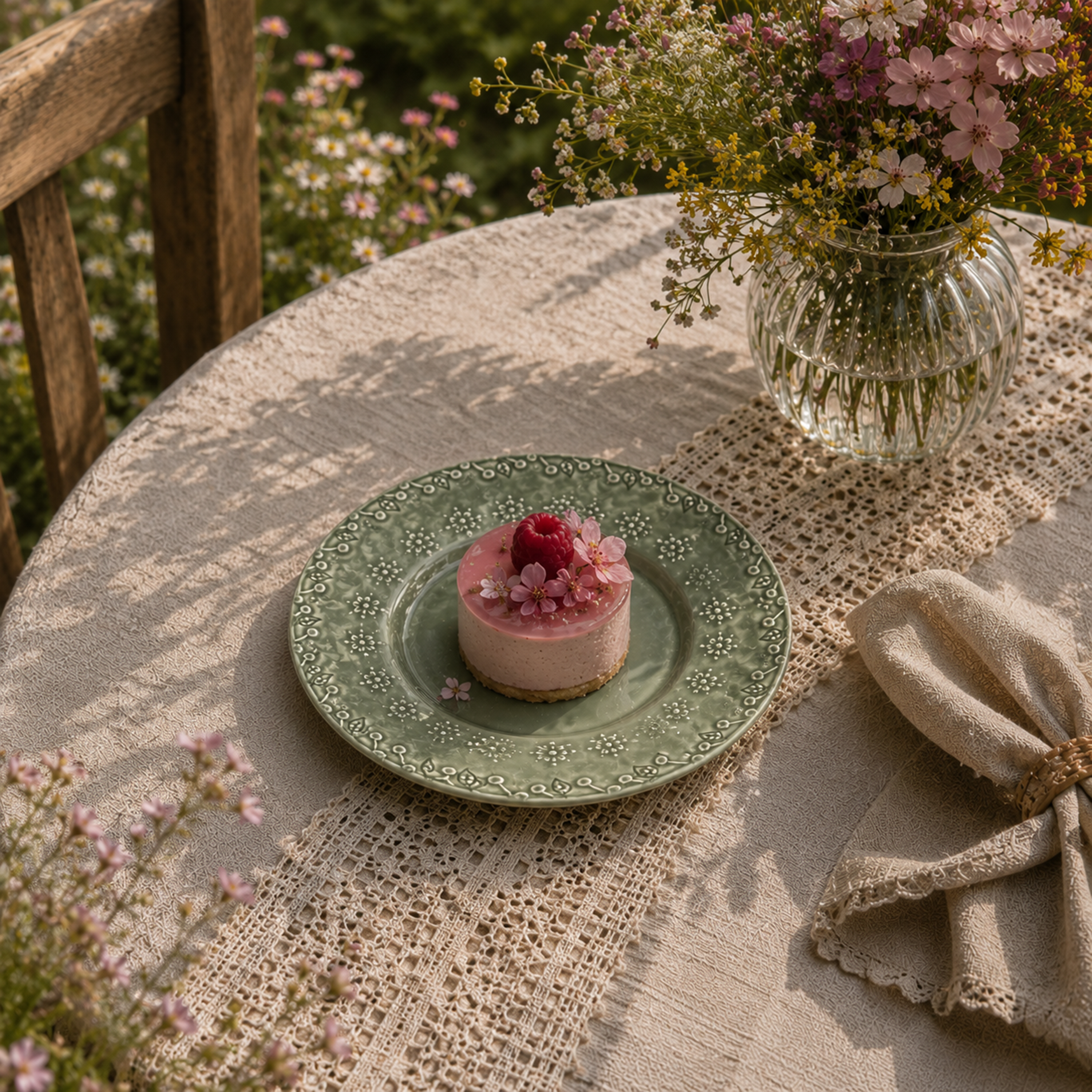 Flora Dessert Plate Grey