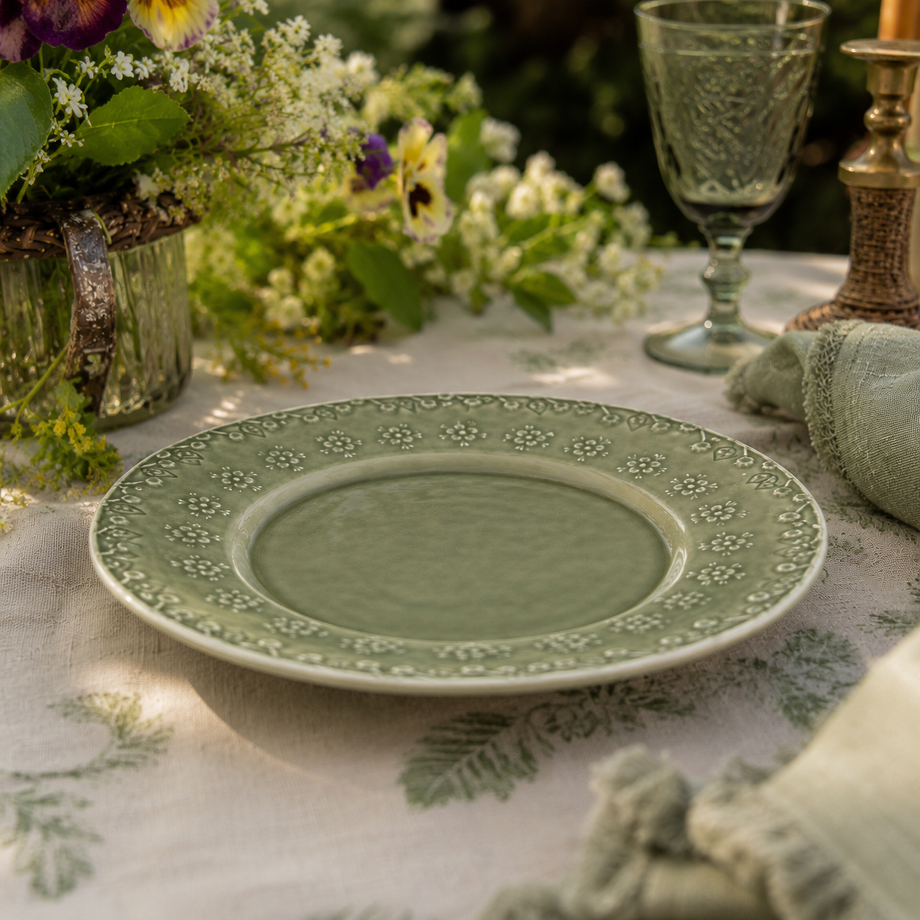 Flora Dessert Plate Grey