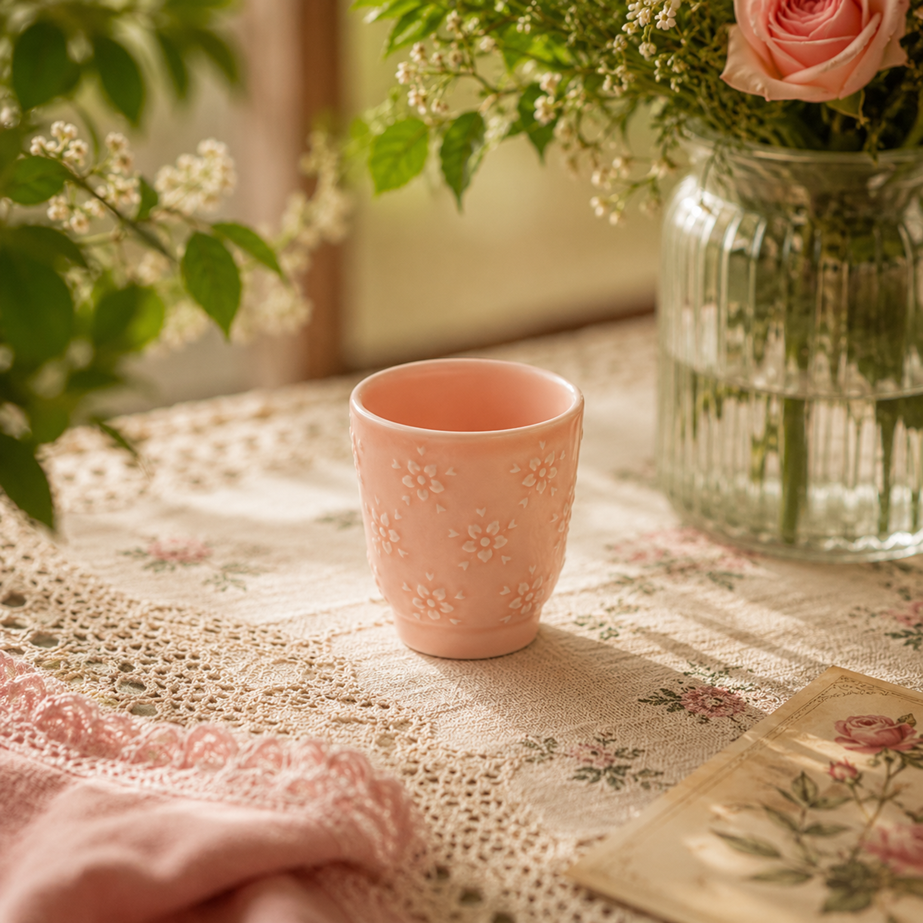 Flora Tea Cup Pink