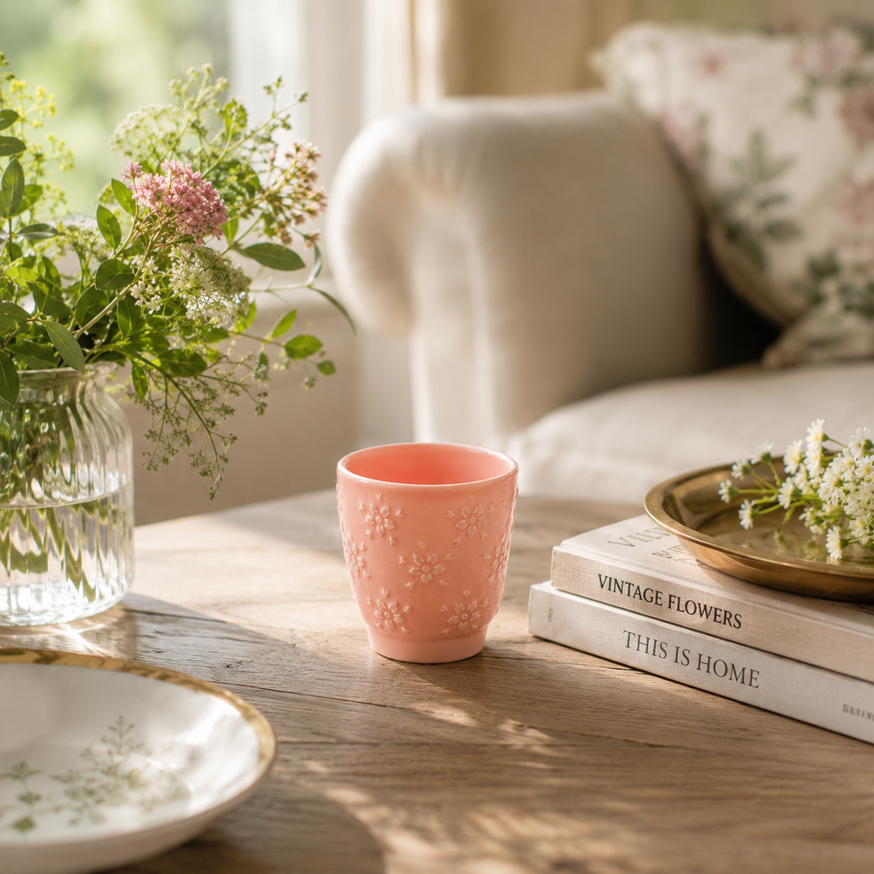 Flora Tea Cup Pink