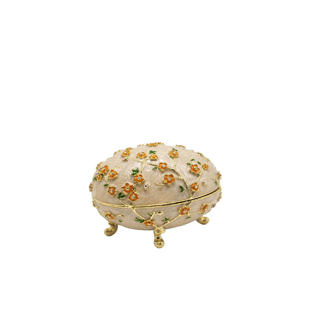 Evaa Floral Trinket Box Beige