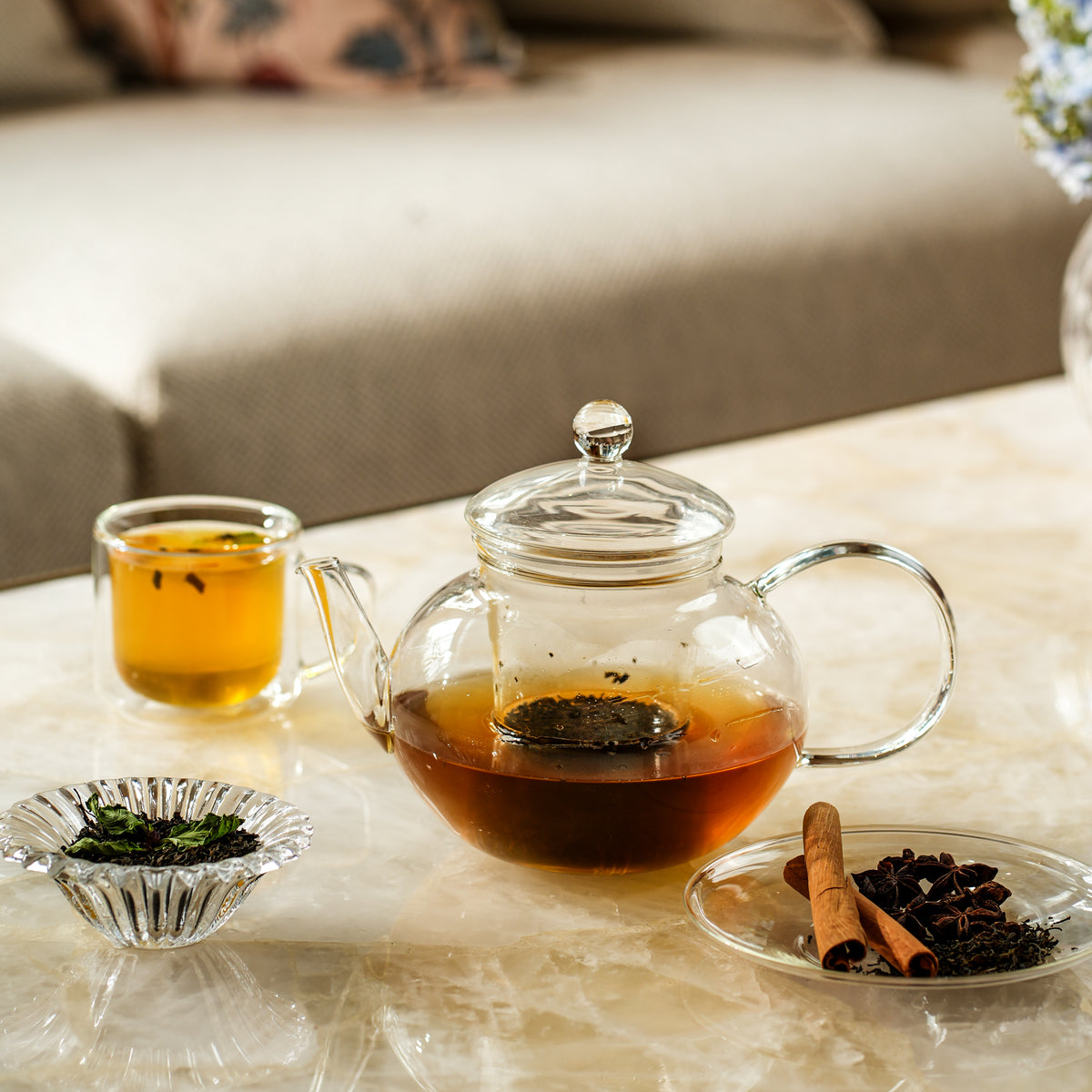 Thermic Tea Kettle With glass Strainer 1000ml