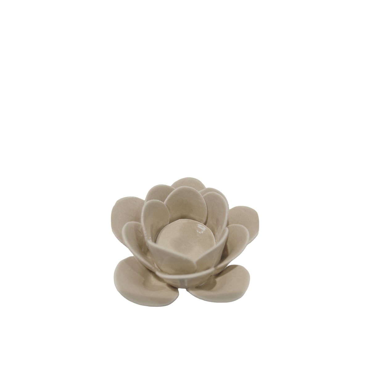 Fleur T-Light Candle Holder Taupe