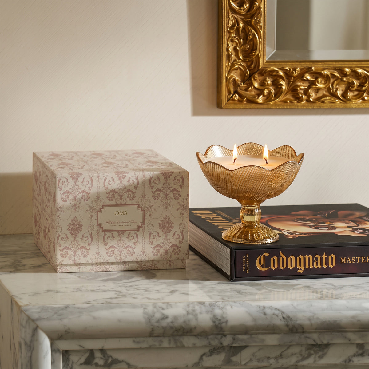 Milliflora Night Gardenia Footed Candle