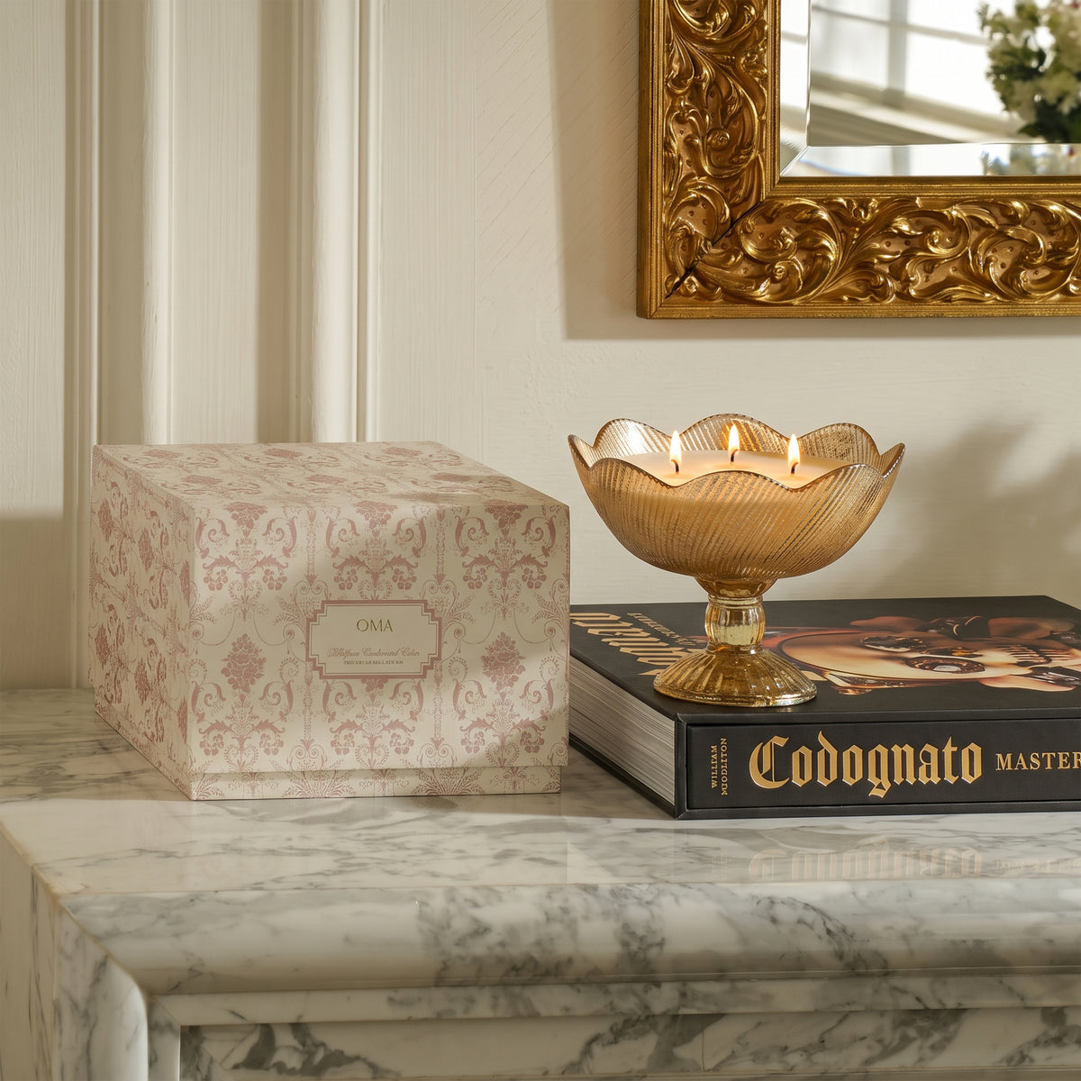Milliflora Night Gardenia Footed Candle