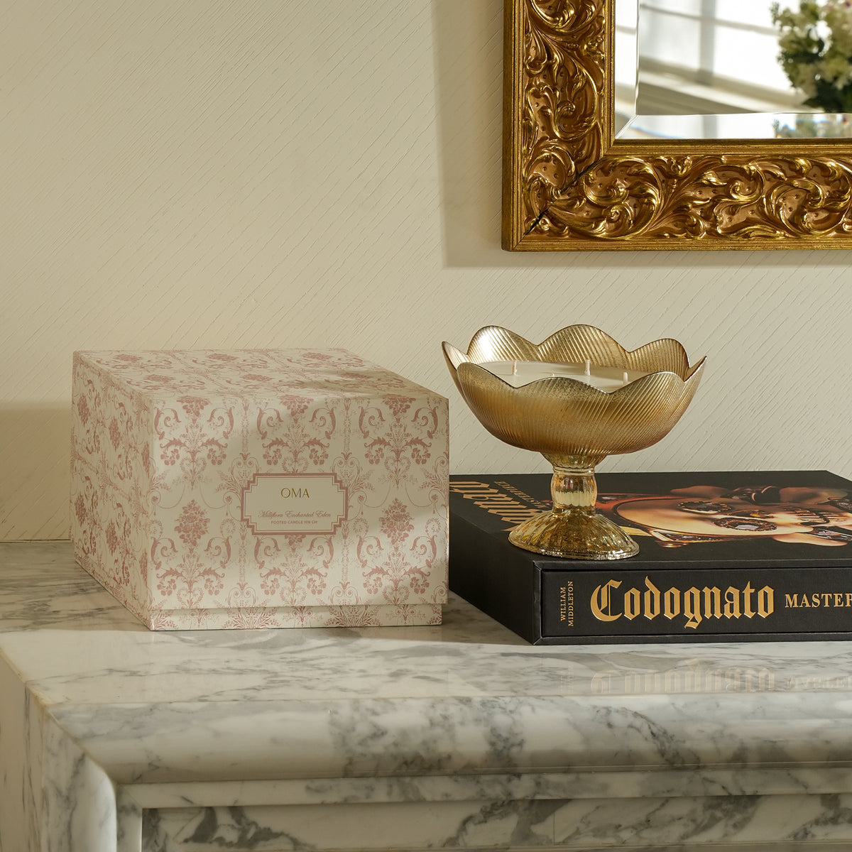 Milliflora Night Gardenia Footed Candle