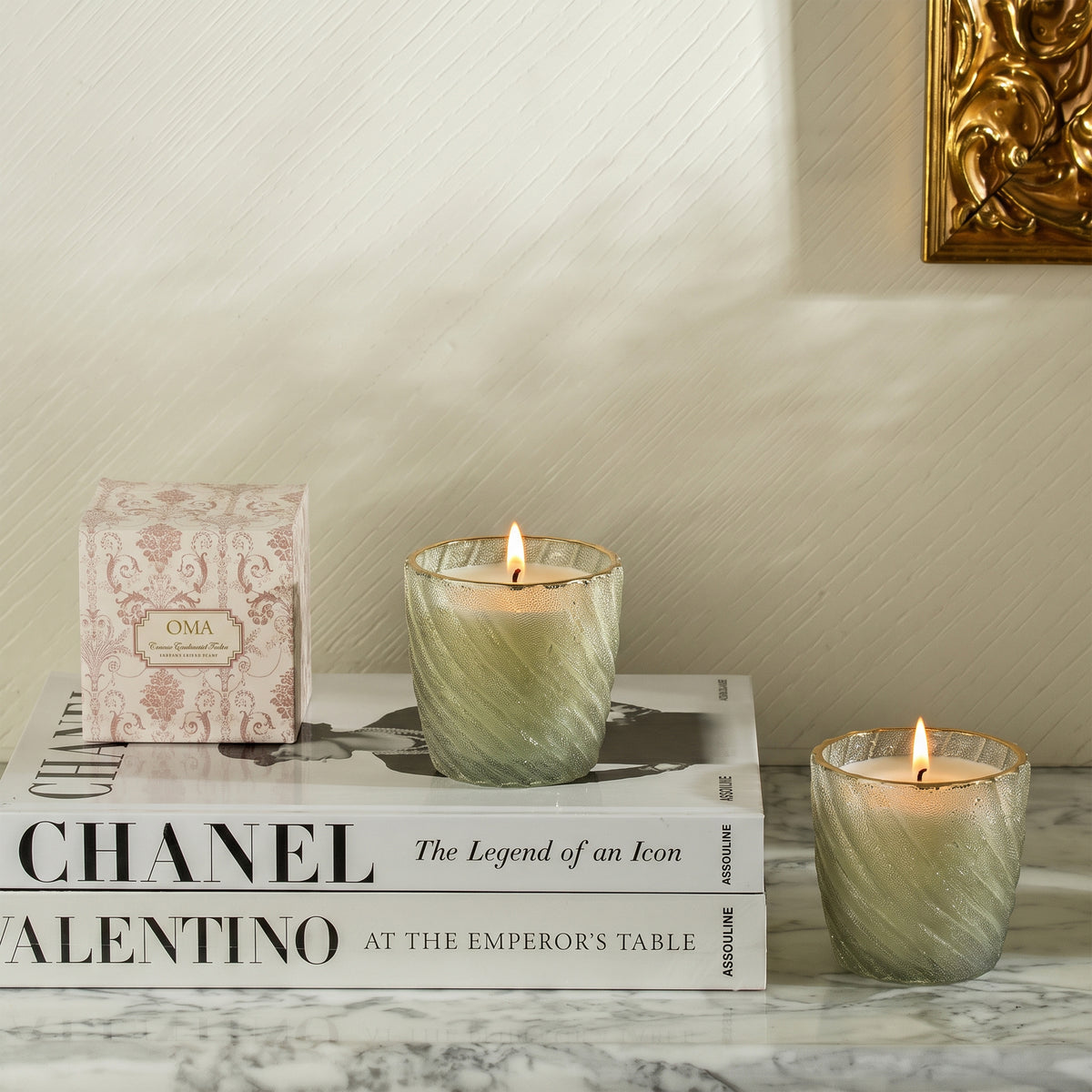 Crown Sol Tobac Candle Green S/2
