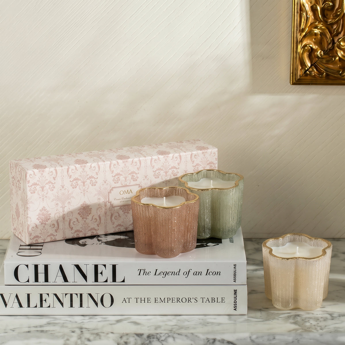 Crown Enchanted Eden Candle S/3