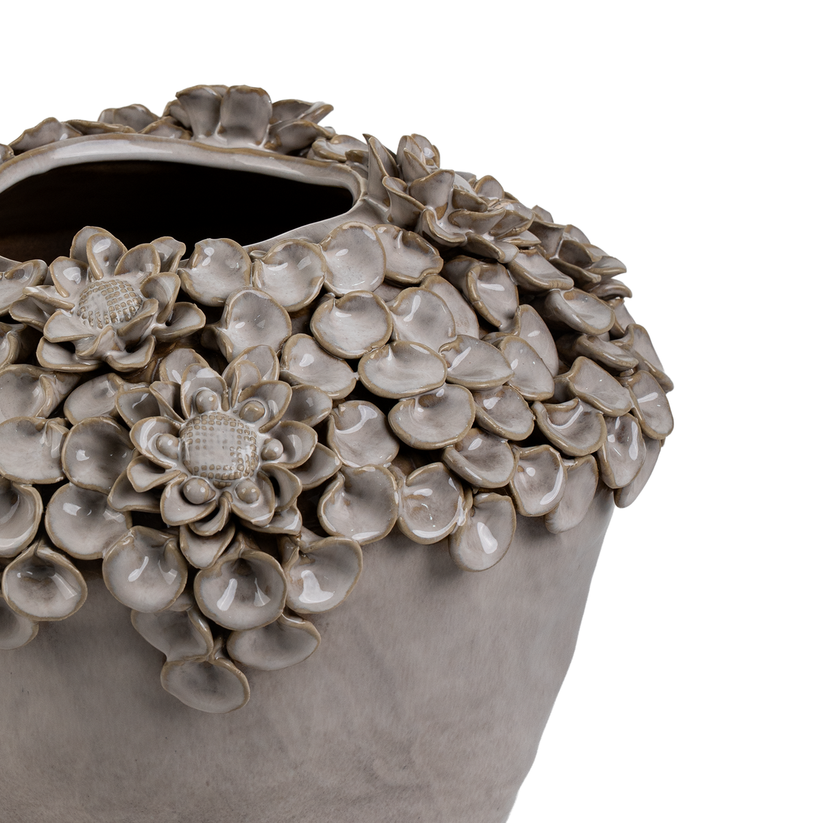 Coquille Vase Ivory H24 cm
